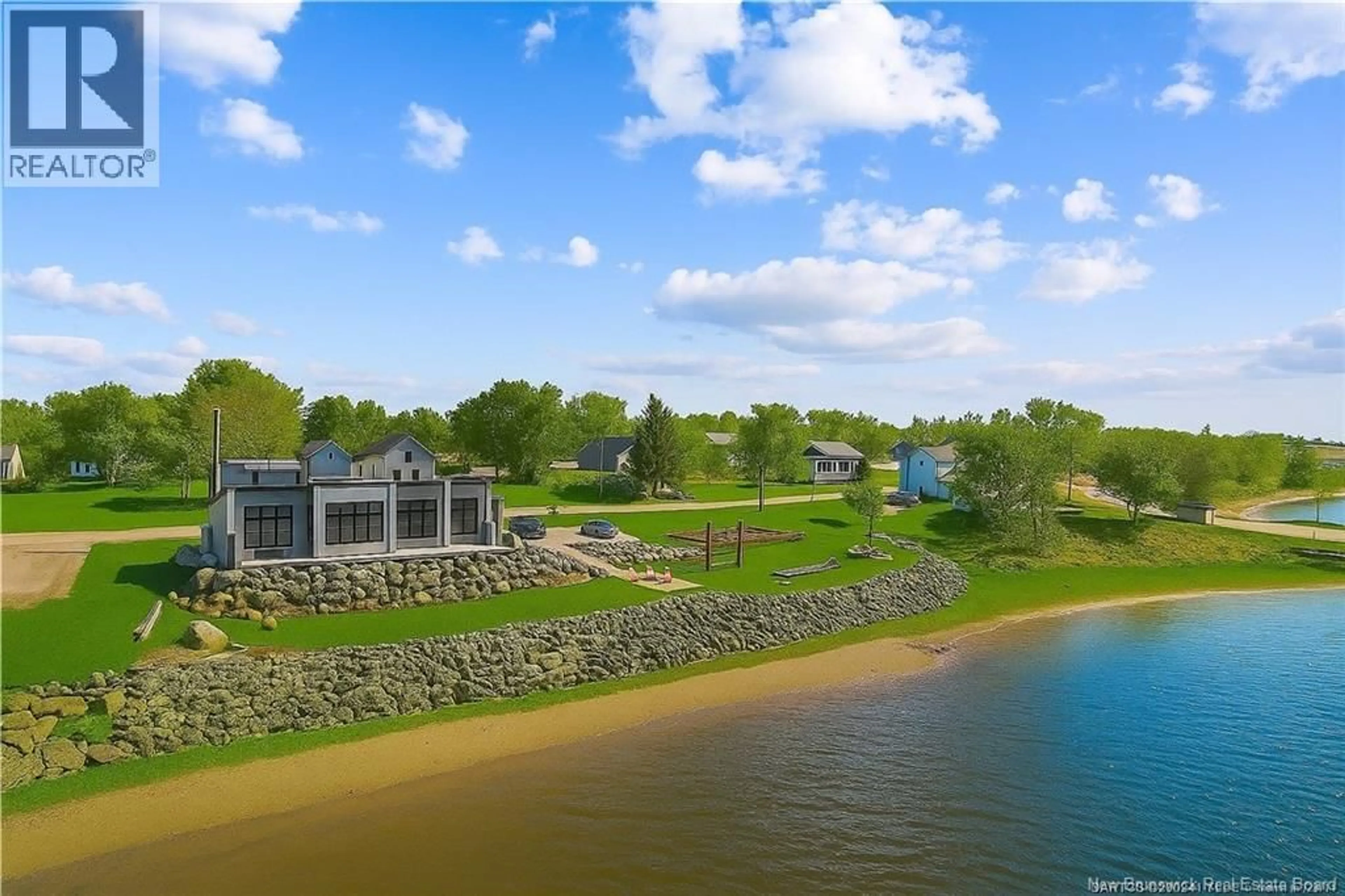 A pic from outside/outdoor area/front of a property/back of a property/a pic from drone, water/lake/river/ocean view for 17 RIVER STREET, Rexton New Brunswick E4W3C9