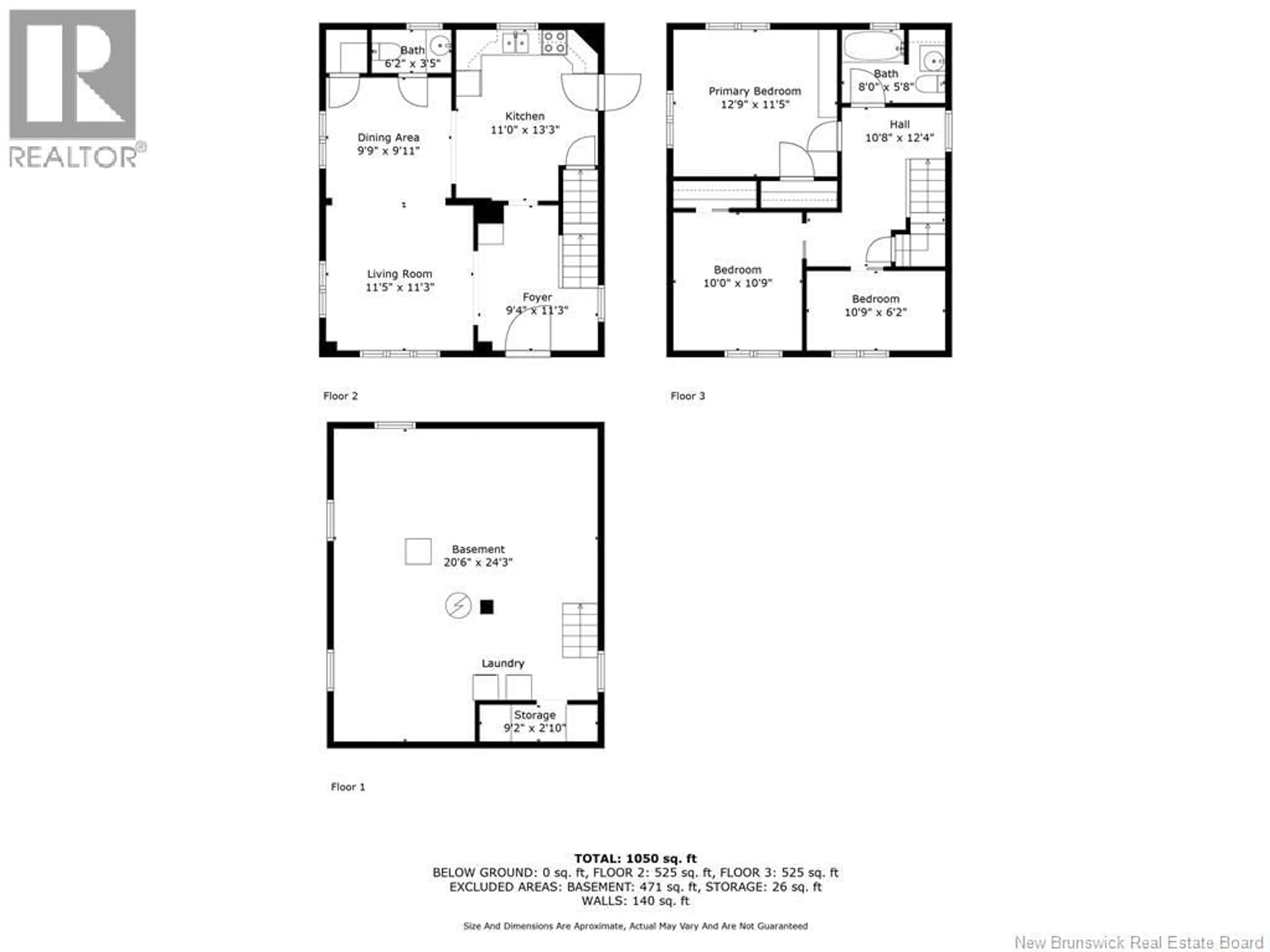 Floor plan for 5 RUSSELL, Moncton New Brunswick E1E3K5