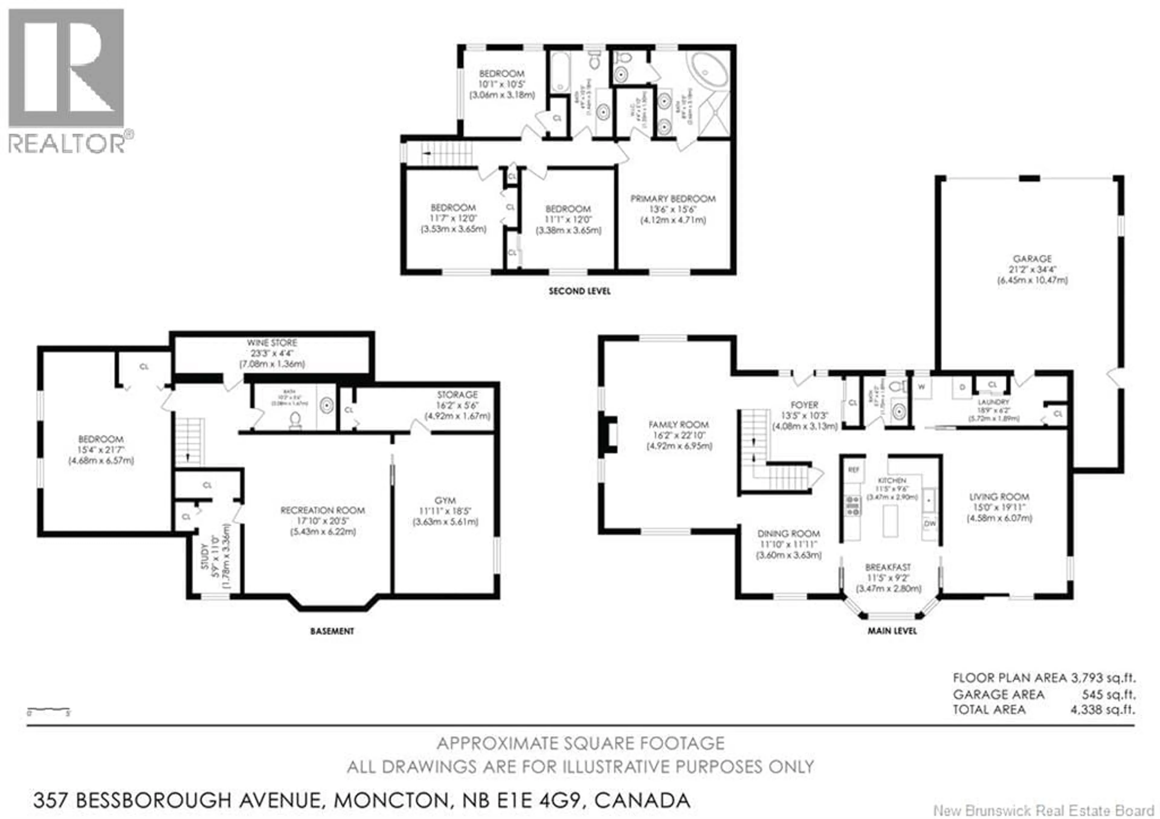 Floor plan for 357 BESSBOROUGH, Moncton New Brunswick E1E4G9