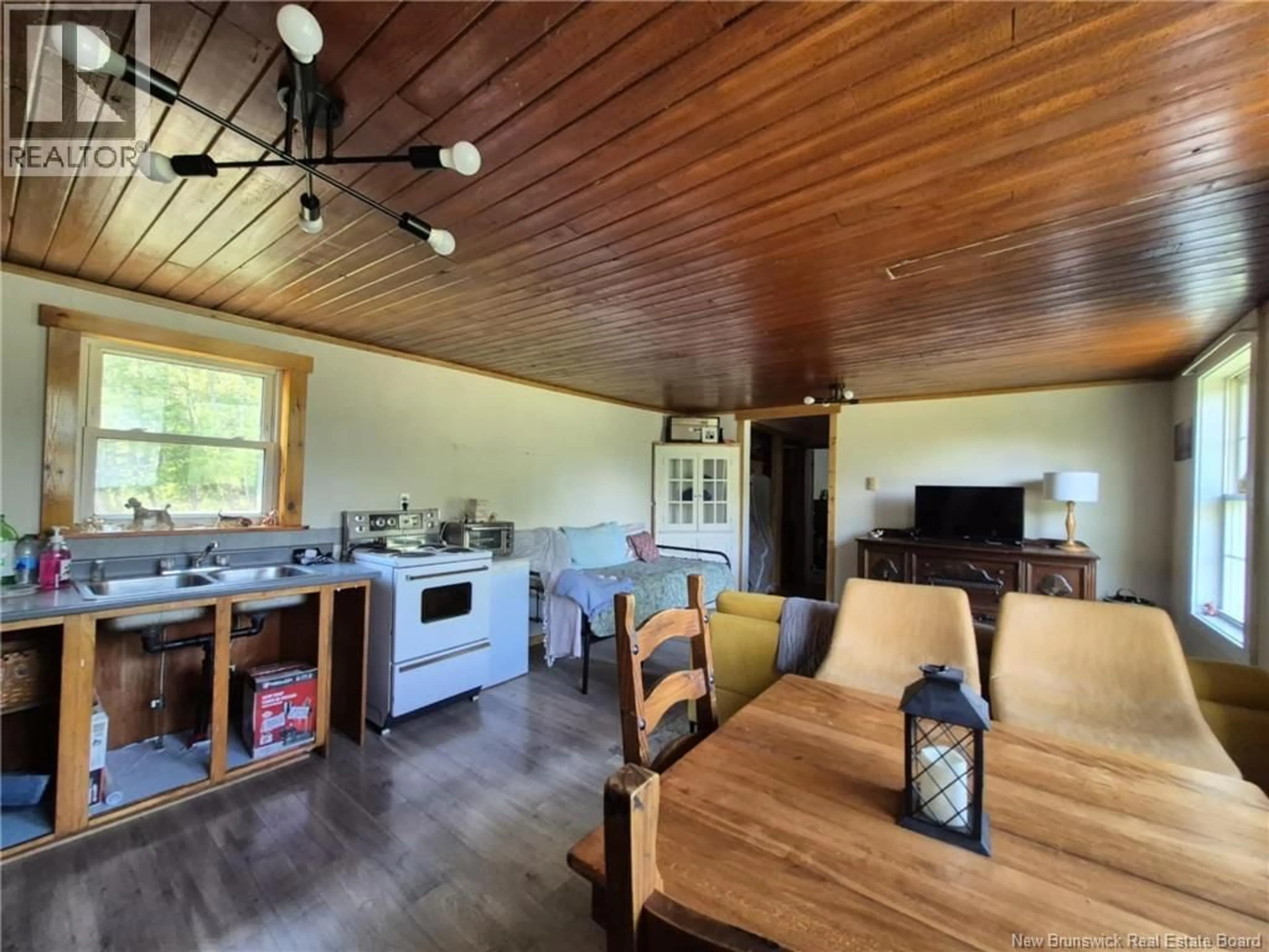 Open concept kitchen, wood/laminate floor for 63 BURNT HILL ROAD, Burnt Hill New Brunswick E3L5T5