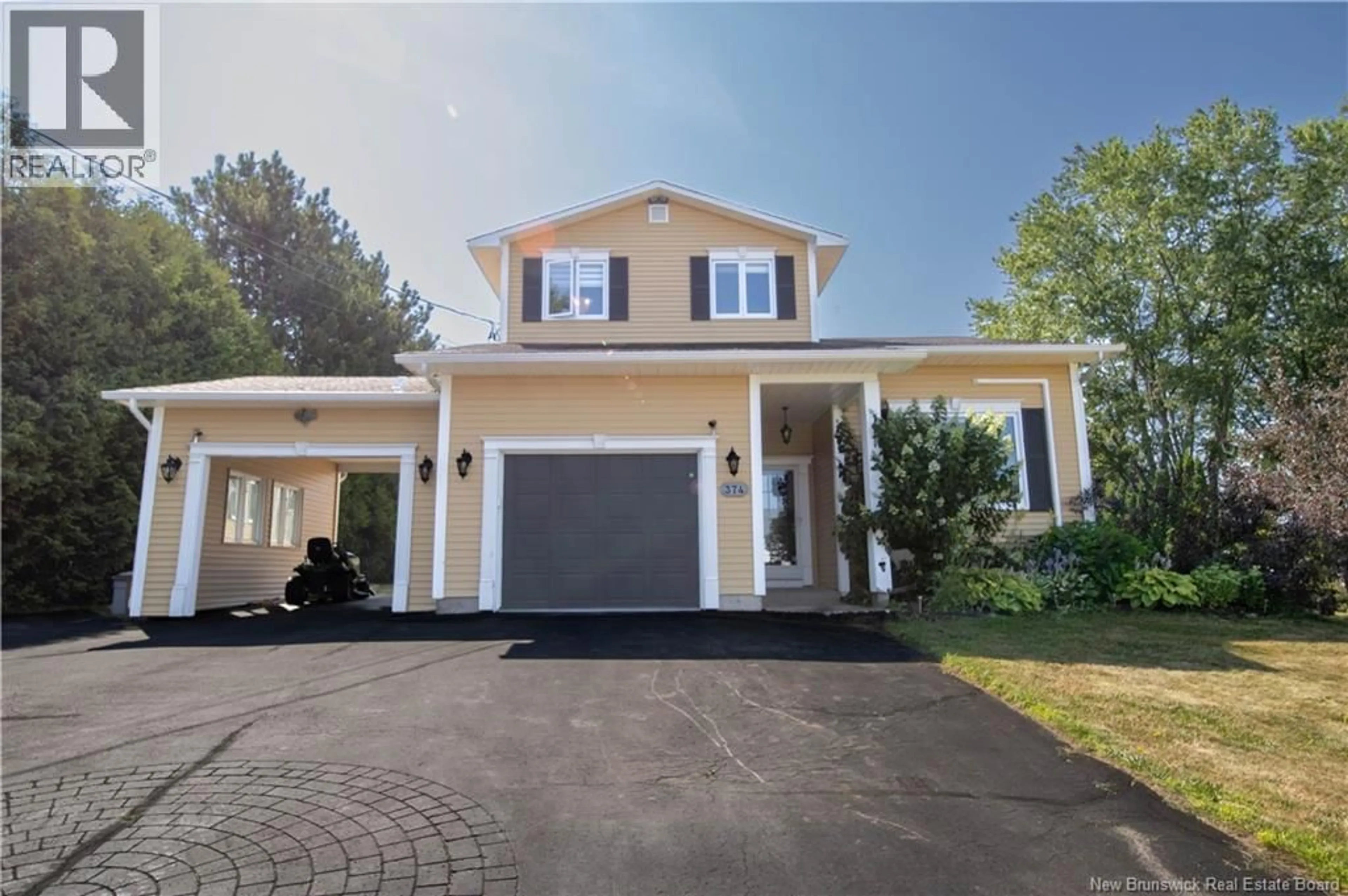 Home with vinyl exterior material, street for 374 MARGUERITE ROAD, Dieppe New Brunswick E1C5T8