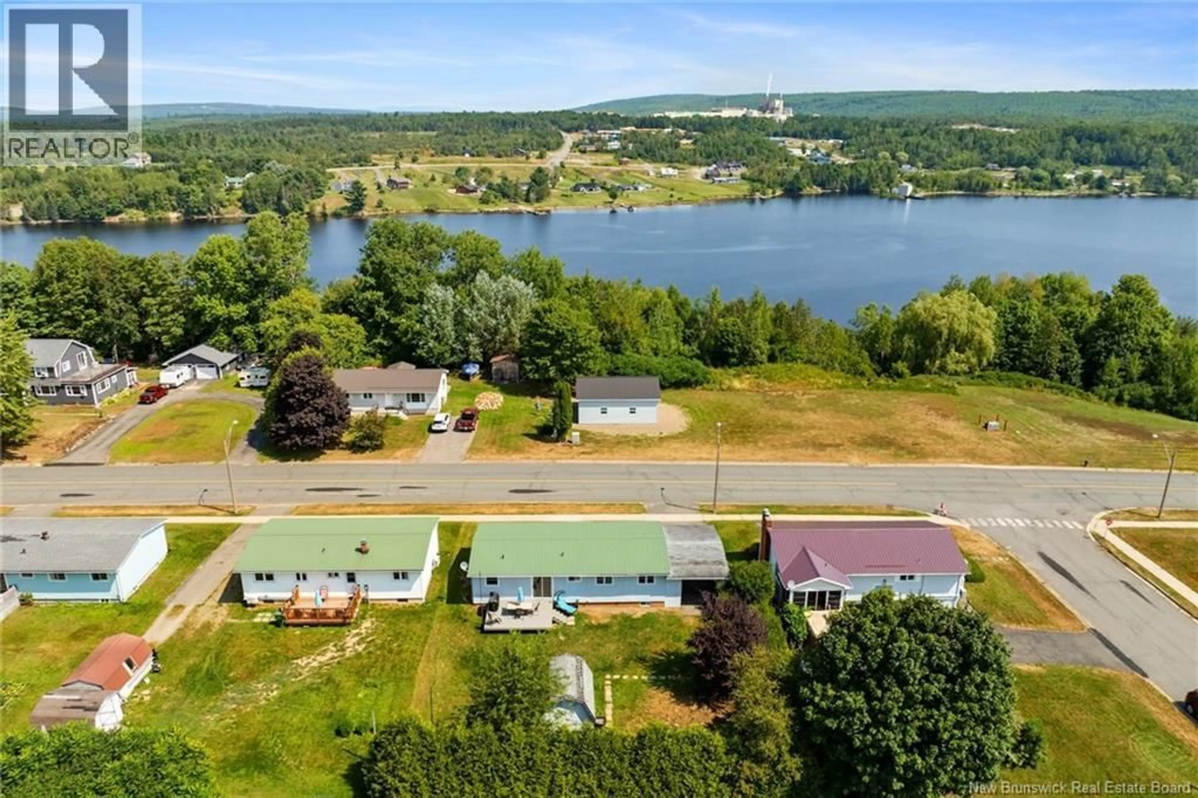 A pic from outside/outdoor area/front of a property/back of a property/a pic from drone, water/lake/river/ocean view for 59 OTIS DRIVE, Nackawic New Brunswick E6G1G7