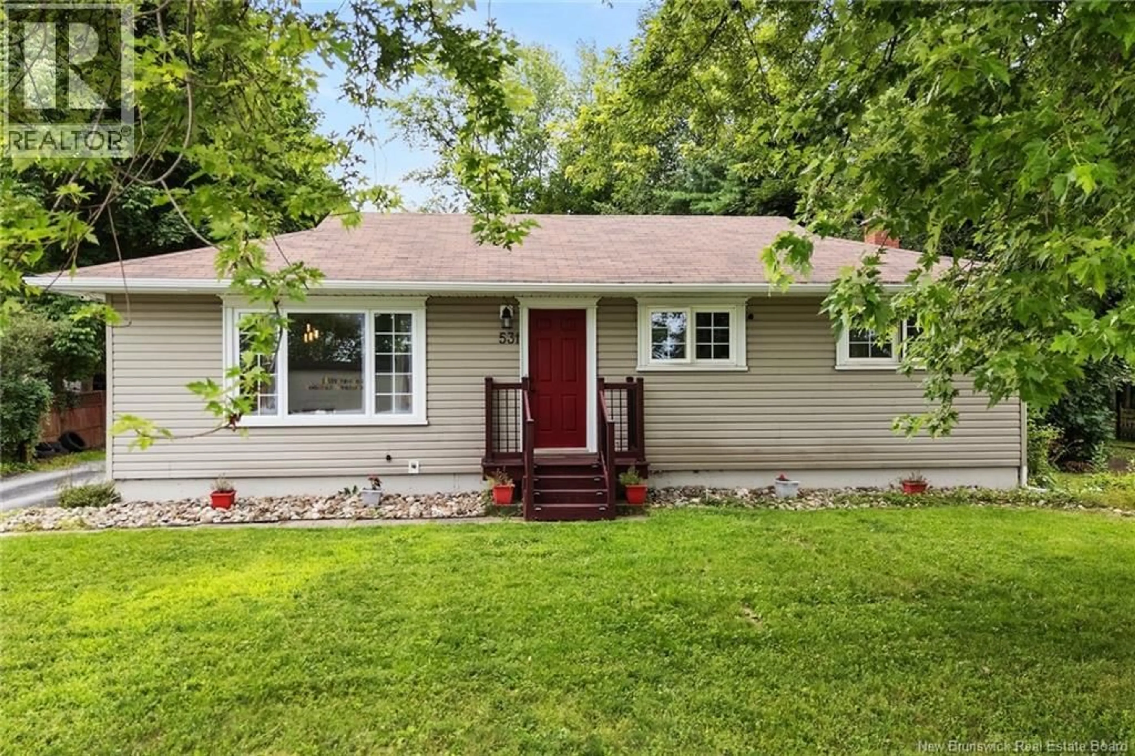Home with vinyl exterior material, street for 531 FOREST HILL ROAD, Fredericton New Brunswick E3B4K5