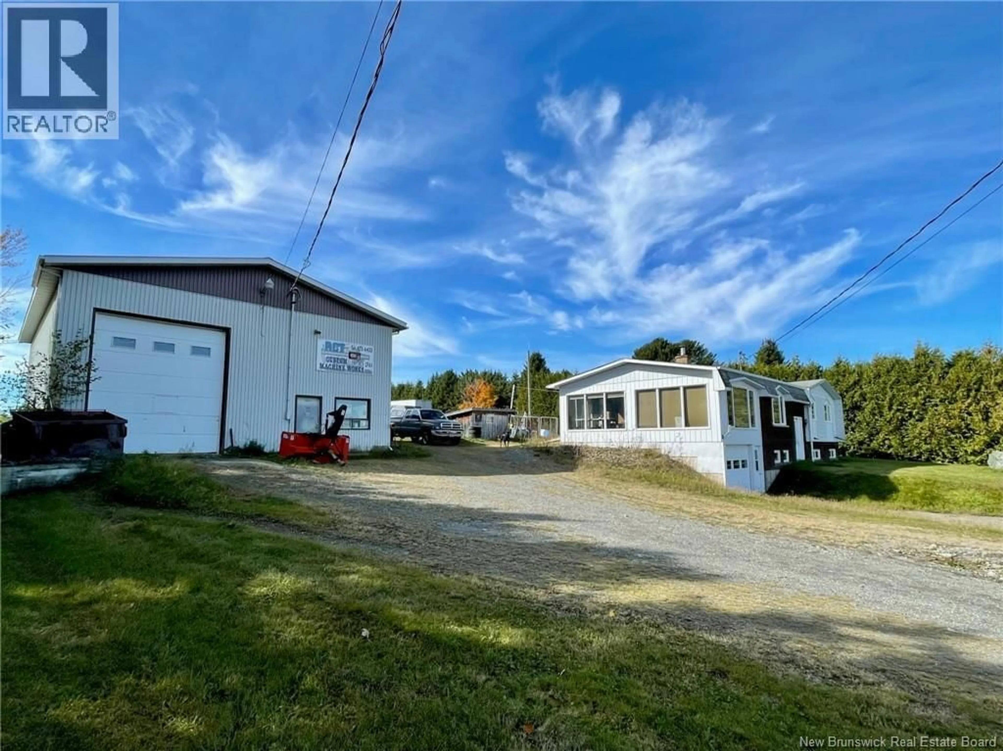 A pic from outside/outdoor area/front of a property/back of a property/a pic from drone, water/lake/river/ocean view for 355 PRICE ROAD, Drummond New Brunswick E3Y2A8