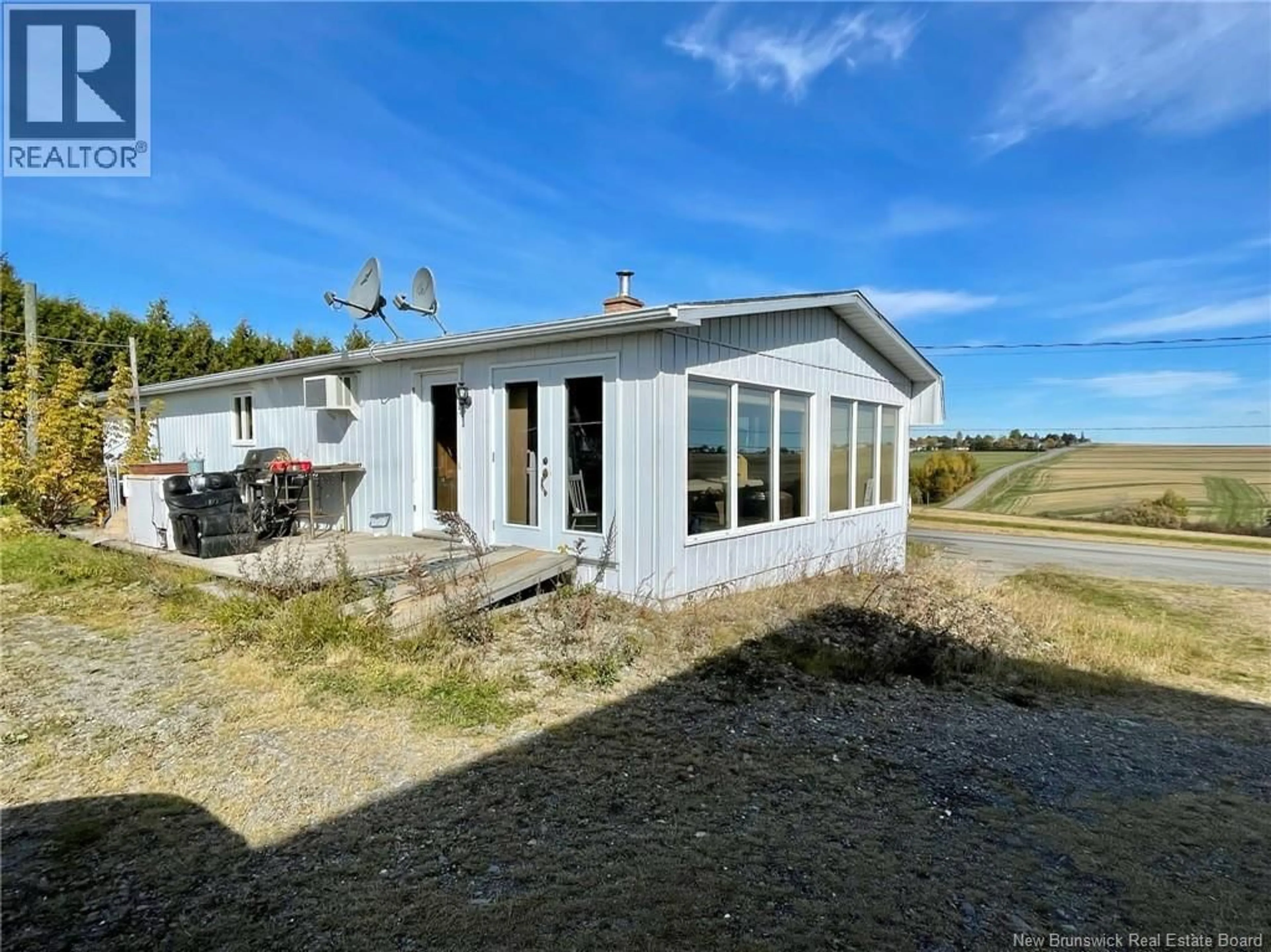 A pic from outside/outdoor area/front of a property/back of a property/a pic from drone, water/lake/river/ocean view for 355 PRICE ROAD, Drummond New Brunswick E3Y2A8
