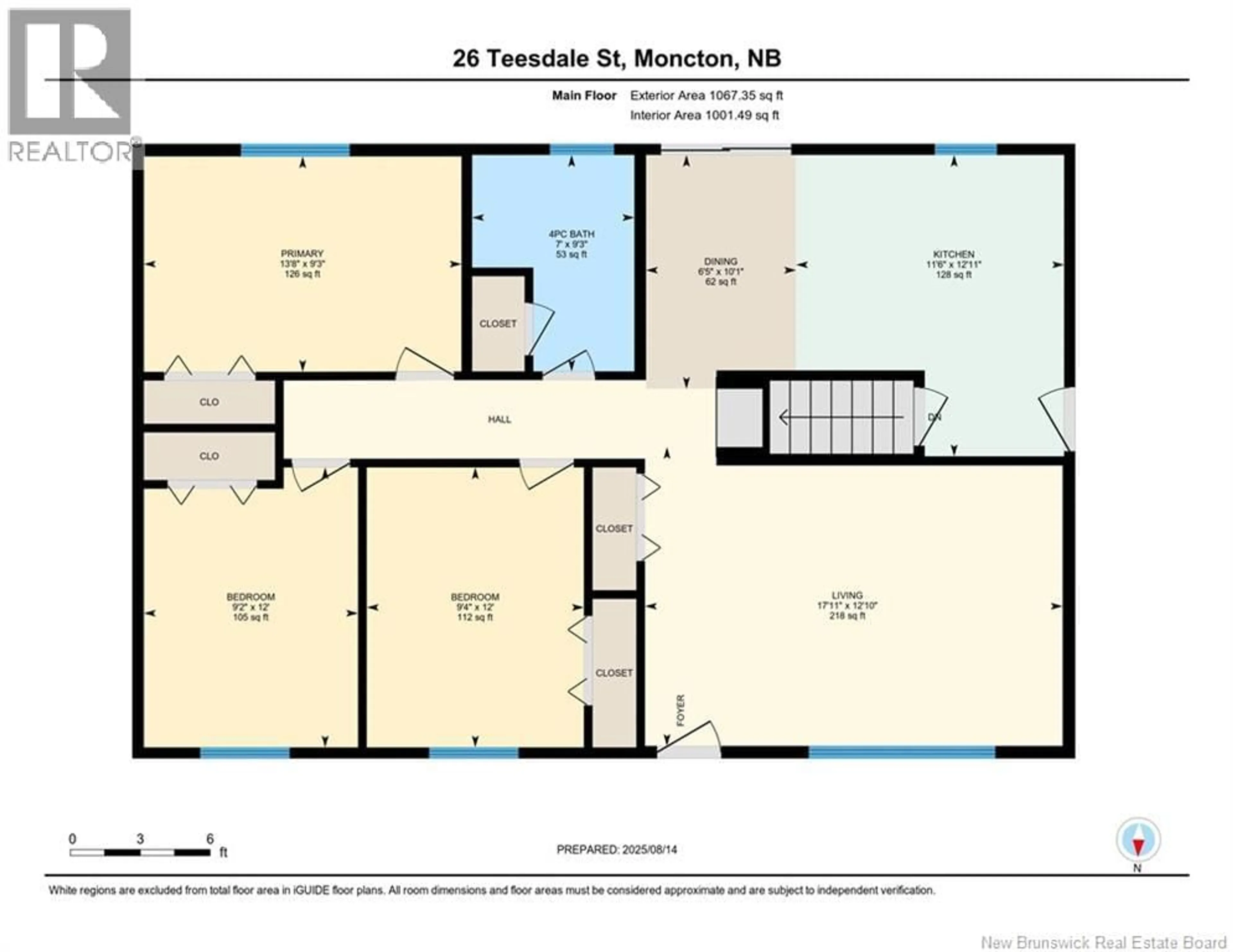 Floor plan for 26 TEESDALE STREET, Moncton New Brunswick E1A5K5