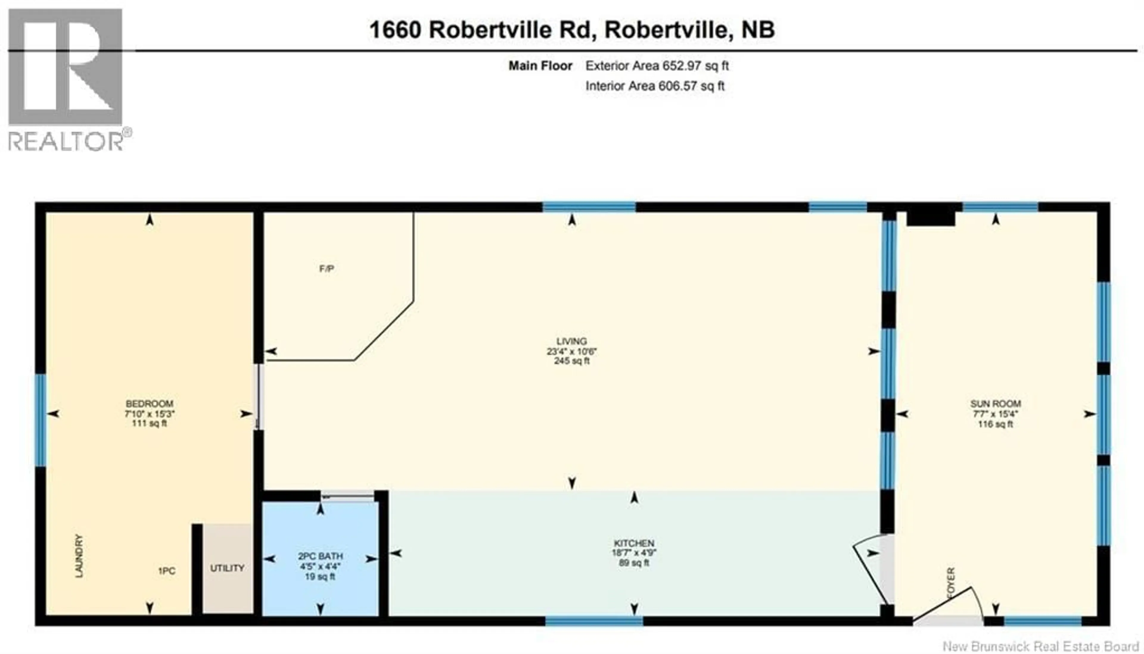 Floor plan for 1660 ROBERTVILLE, Robertville New Brunswick E8K2T1