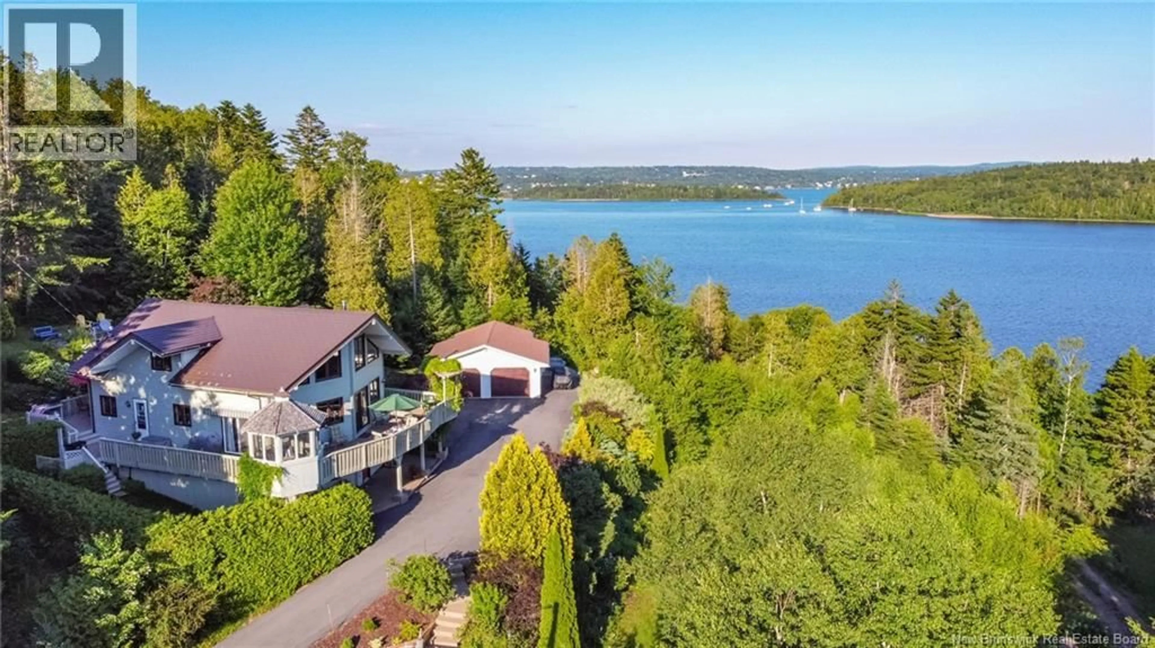 A pic from outside/outdoor area/front of a property/back of a property/a pic from drone, water/lake/river/ocean view for 23 NAIL FACTORY ROAD, Clifton Royal New Brunswick E5S2G8