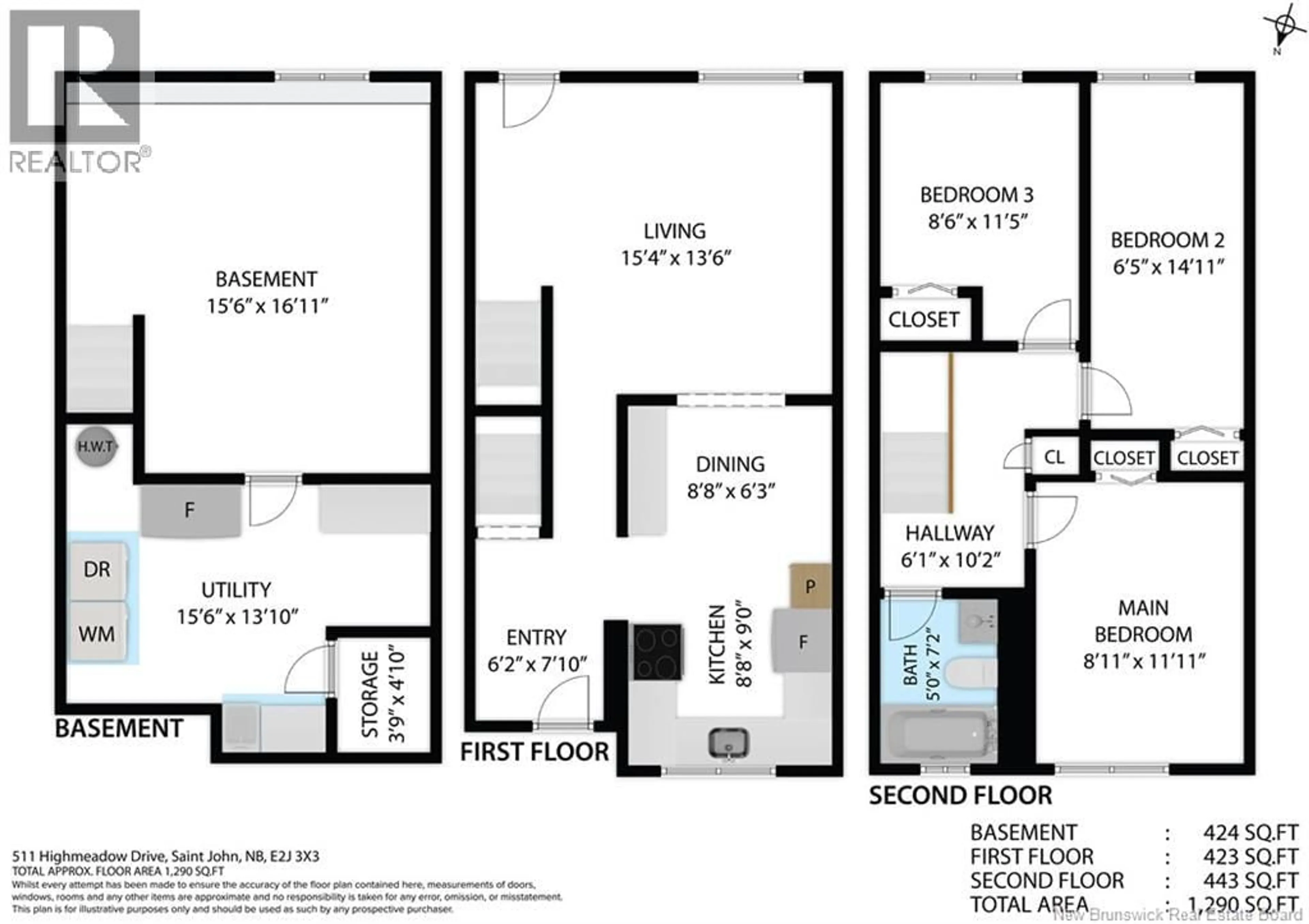 Floor plan for 511 HIGHMEADOW DRIVE, Saint John New Brunswick E2J3X3
