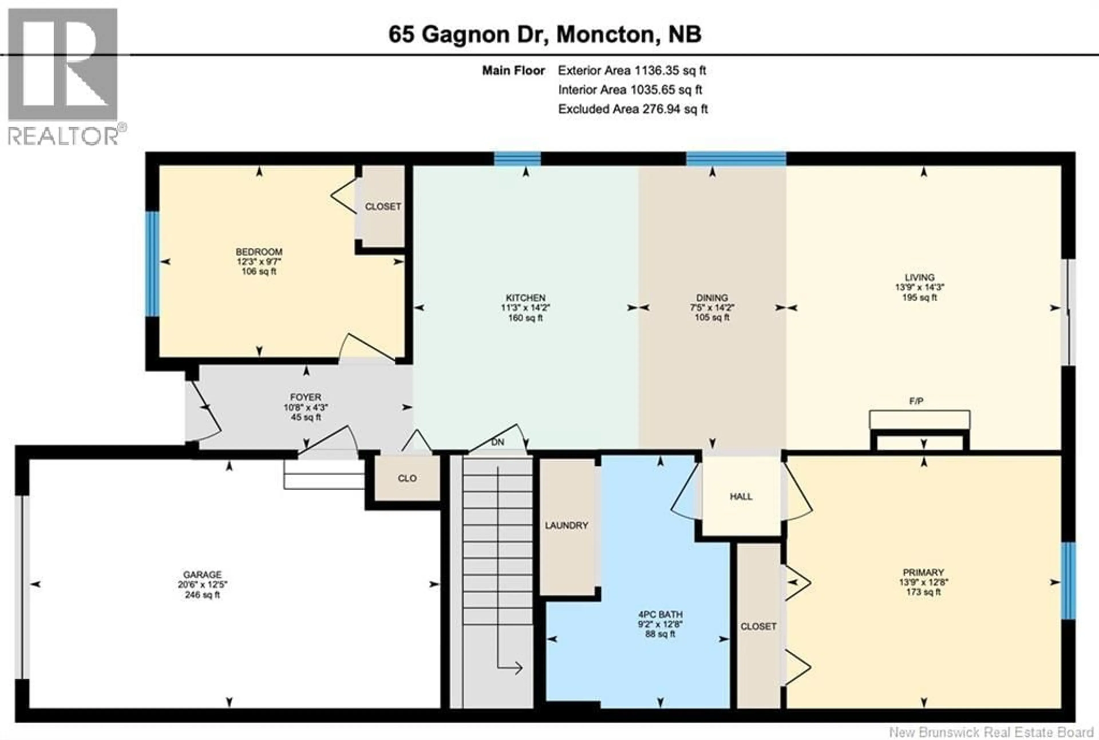 Floor plan for 65 GAGNON DRIVE, Moncton New Brunswick E1A0A6