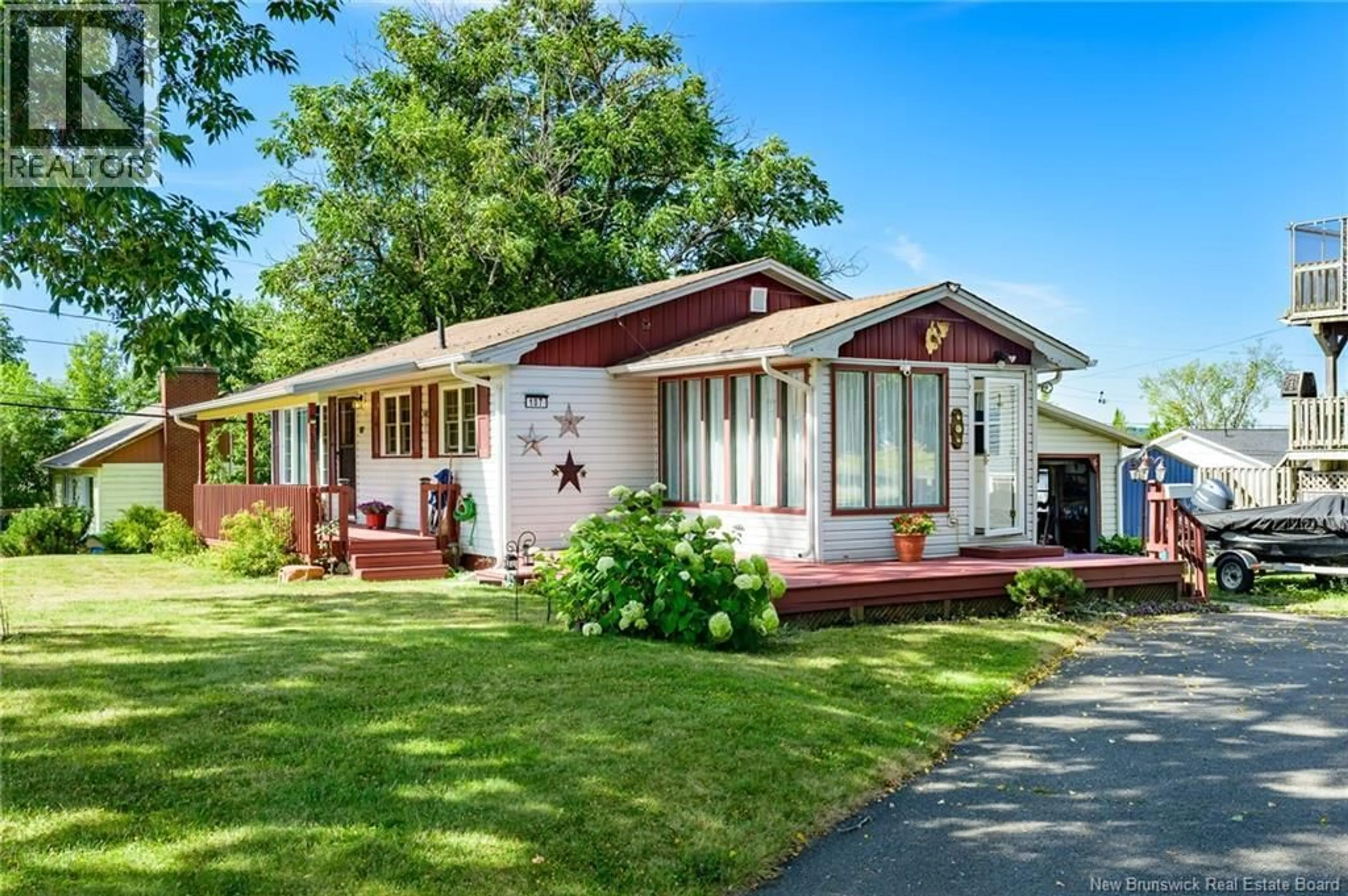 Home with vinyl exterior material, street for 107 CHERRY AVENUE, Fredericton New Brunswick E3A1Z1