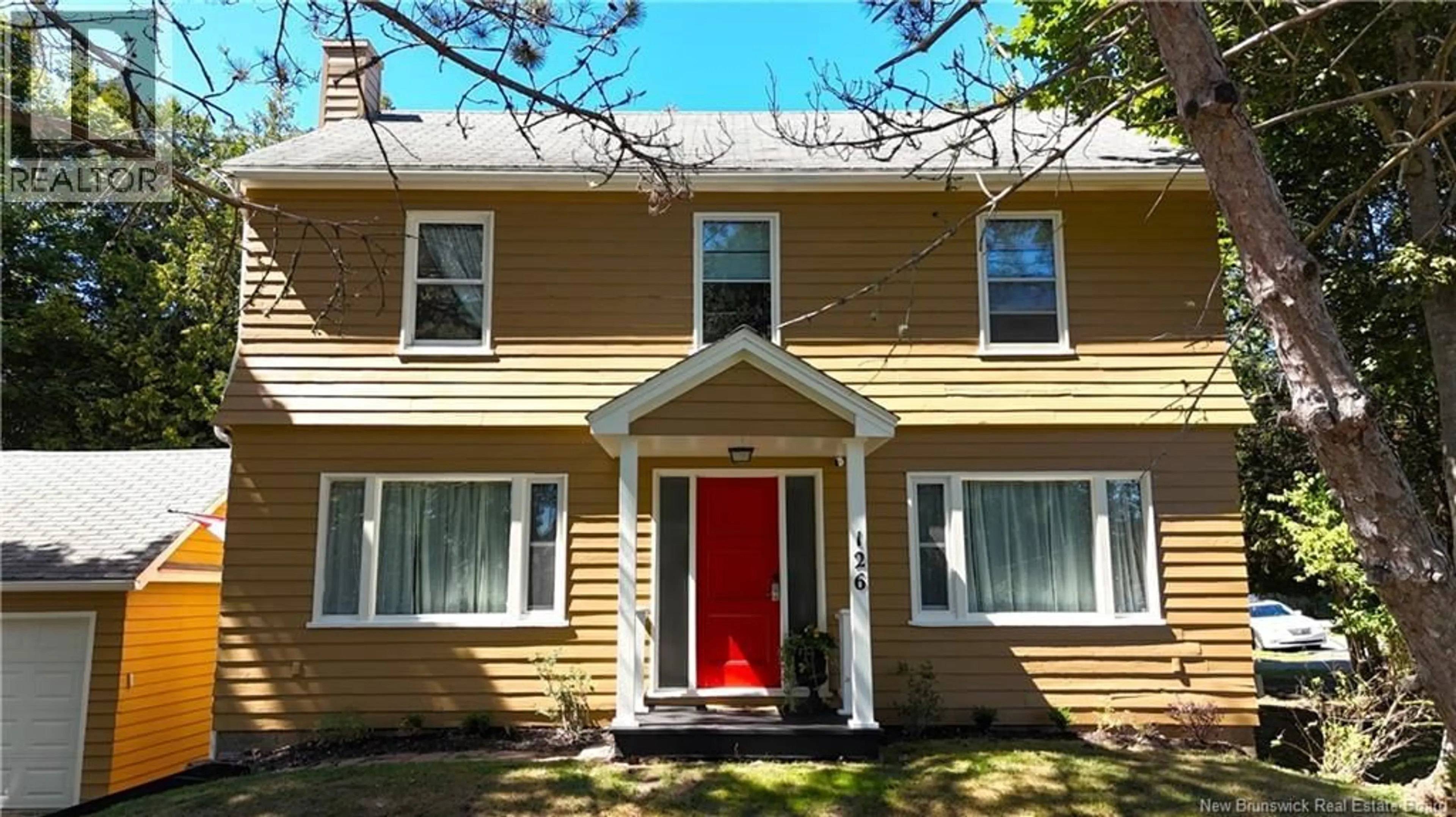 Home with vinyl exterior material, street for 126 SOPHIA STREET, Saint Andrews New Brunswick E5B2B8
