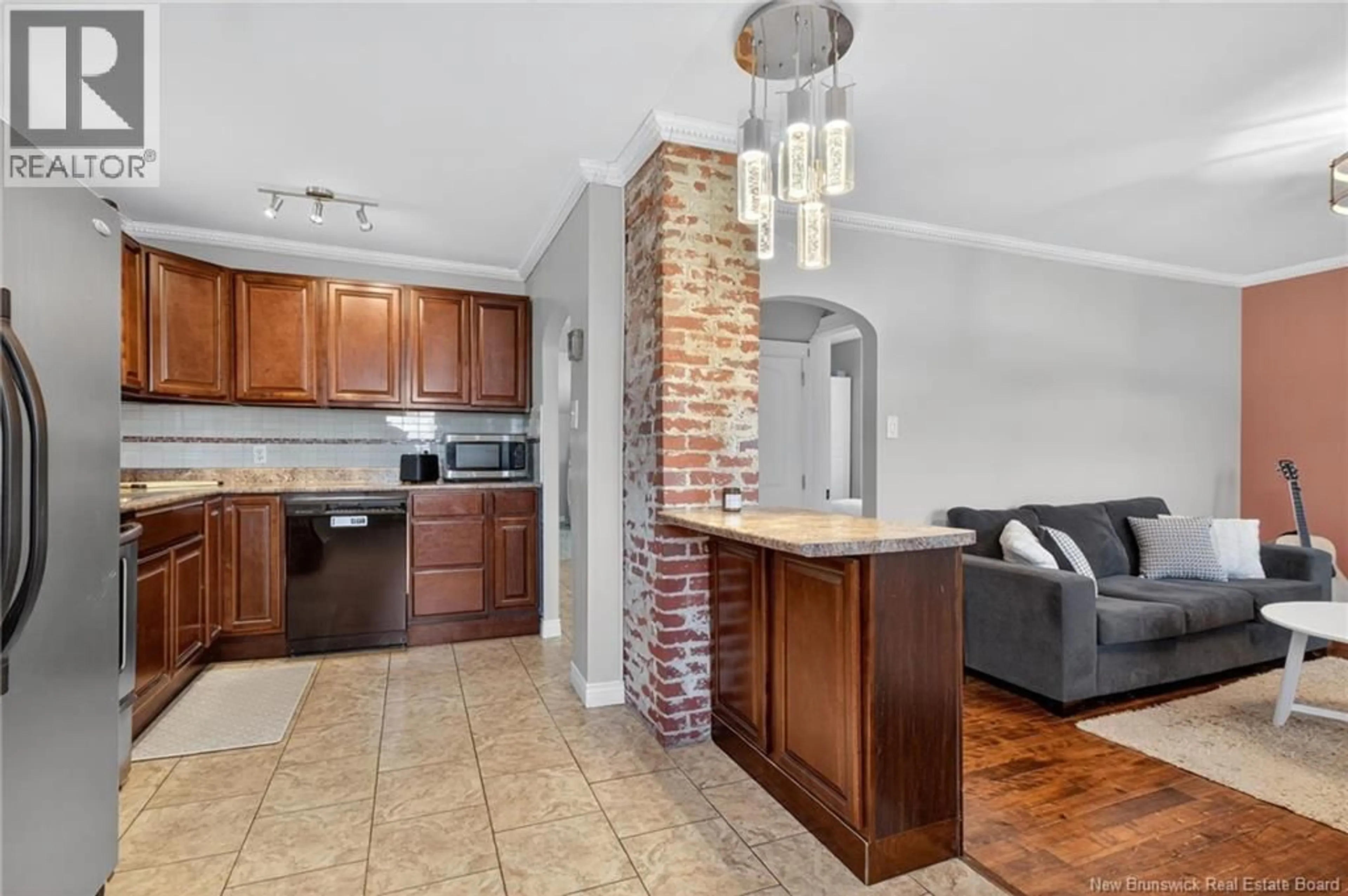 Open concept kitchen, ceramic/tile floor for 122 JONES STREET, Moncton New Brunswick E1C6J6