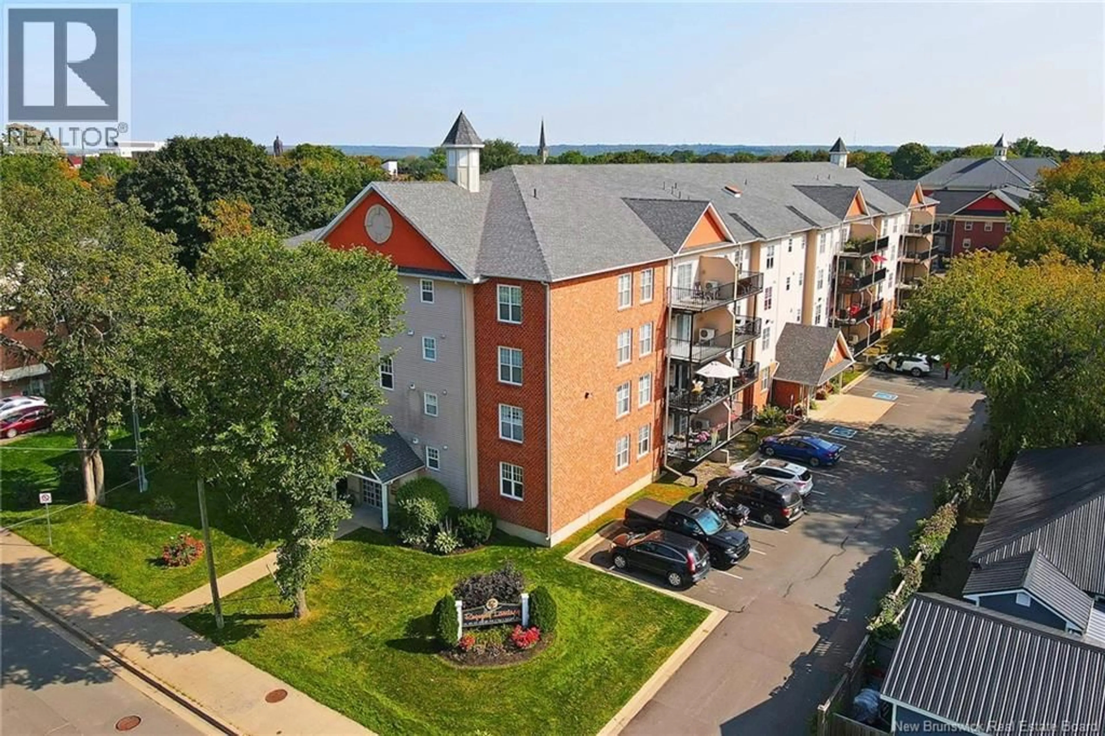 A pic from outside/outdoor area/front of a property/back of a property/a pic from drone, city buildings view from balcony for 407 - 362 CARLETON STREET, Fredericton New Brunswick E3B0C8
