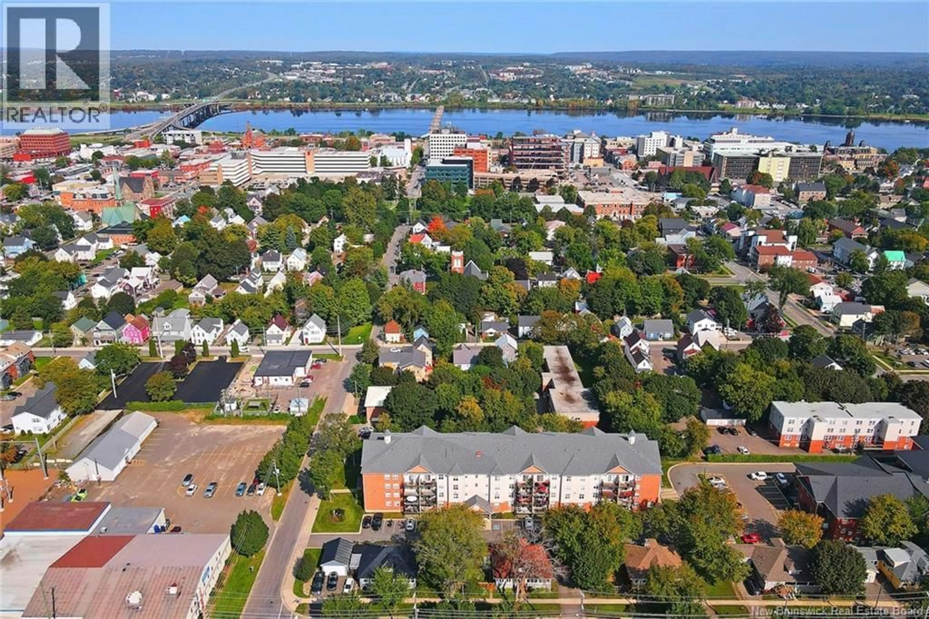 A pic from outside/outdoor area/front of a property/back of a property/a pic from drone, unknown for 407 - 362 CARLETON STREET, Fredericton New Brunswick E3B0C8