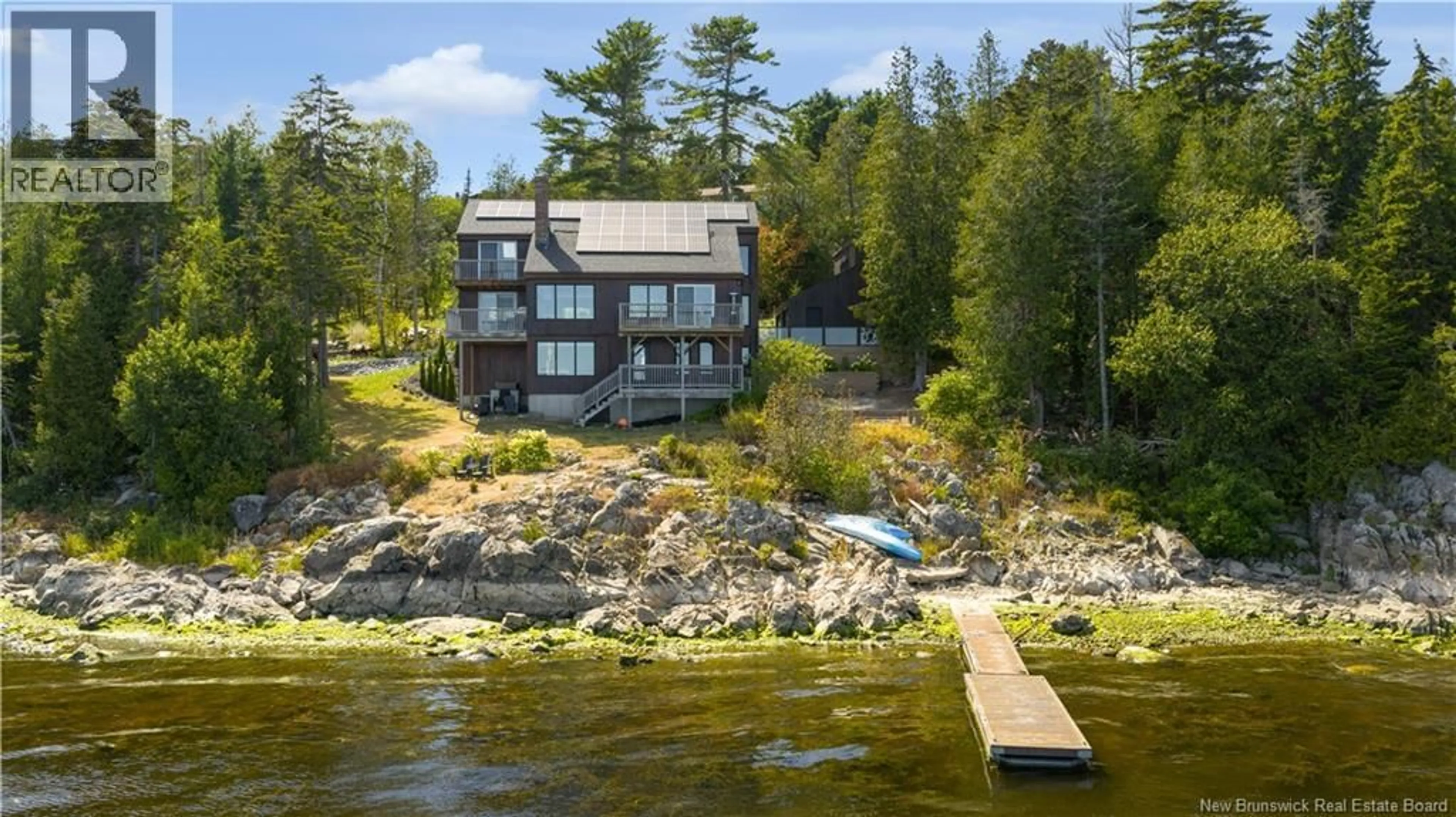 A pic from outside/outdoor area/front of a property/back of a property/a pic from drone, water/lake/river/ocean view for 91 WOODSIDE DRIVE, Saint John New Brunswick E2M6L9