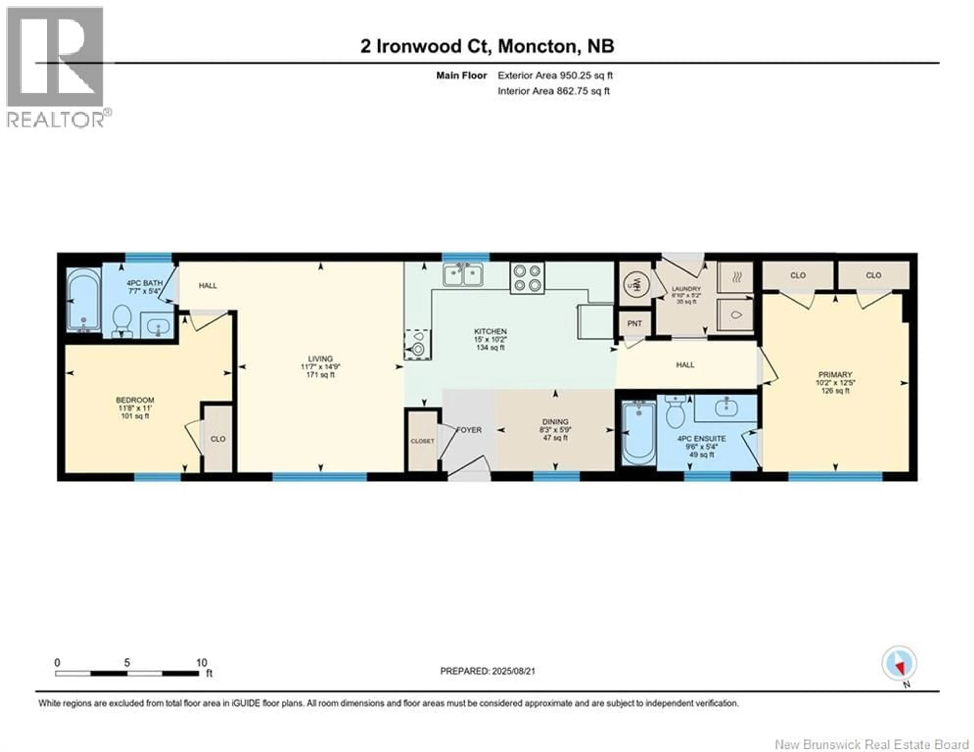 Floor plan for 2 IRONWOOD CRESCENT, Moncton New Brunswick E1H2X3