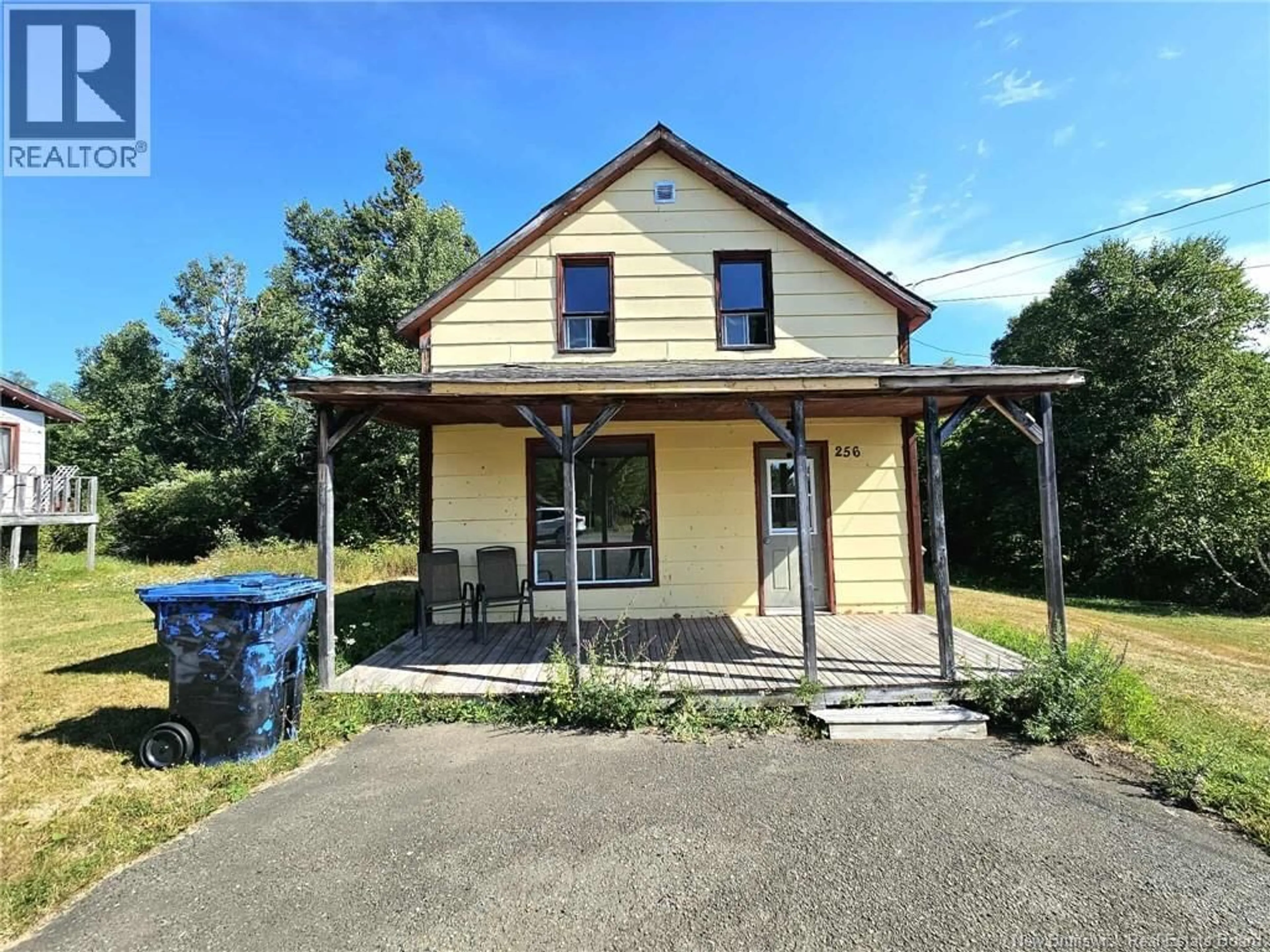 A pic from outside/outdoor area/front of a property/back of a property/a pic from drone, building for 256 MAIN STREET, Lorne New Brunswick E8G1L8