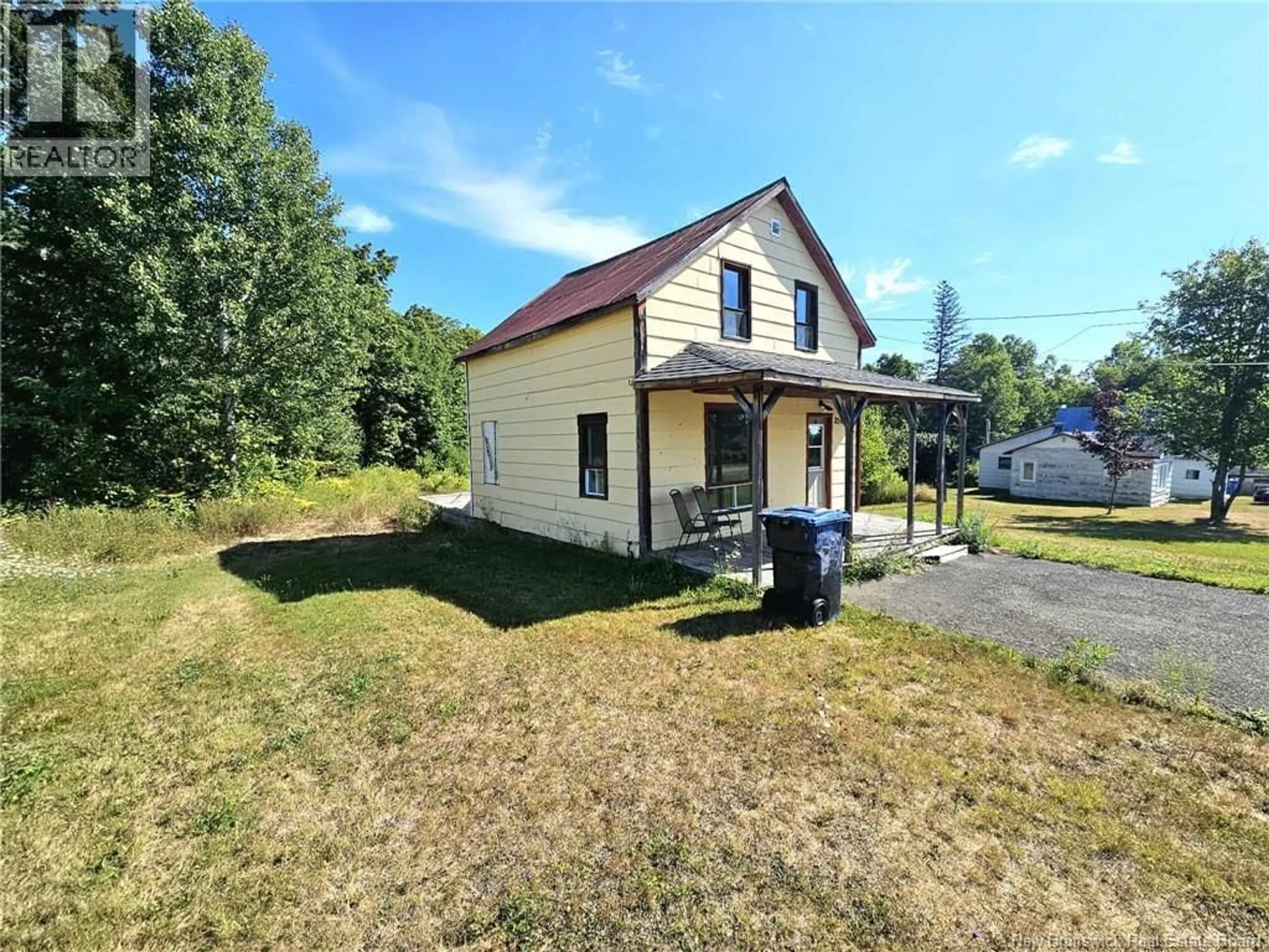 A pic from outside/outdoor area/front of a property/back of a property/a pic from drone, building for 256 MAIN STREET, Lorne New Brunswick E8G1L8