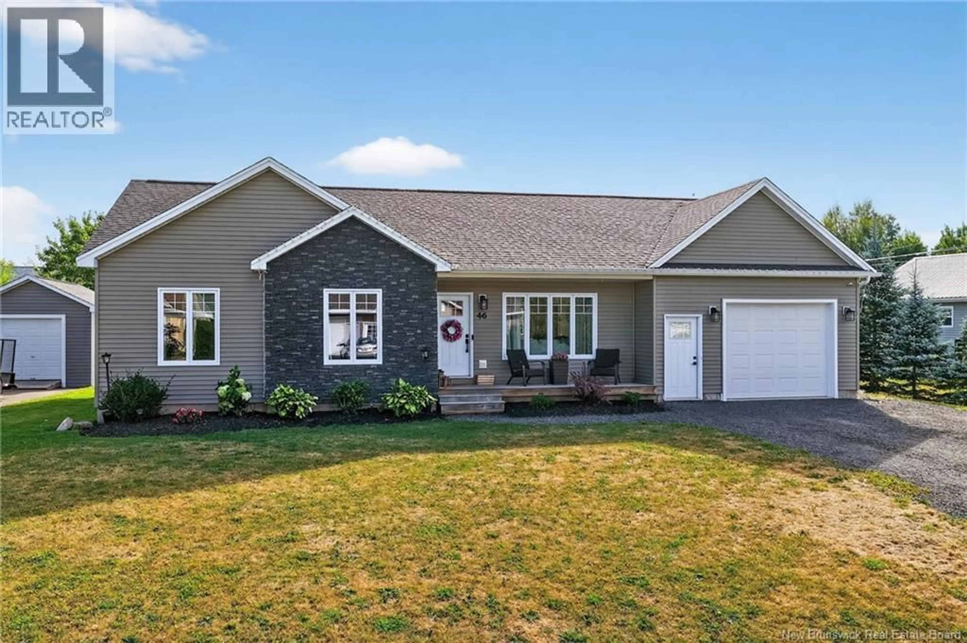 Home with vinyl exterior material, street for 46 CHAD CRESCENT, Salisbury New Brunswick E4J3N3