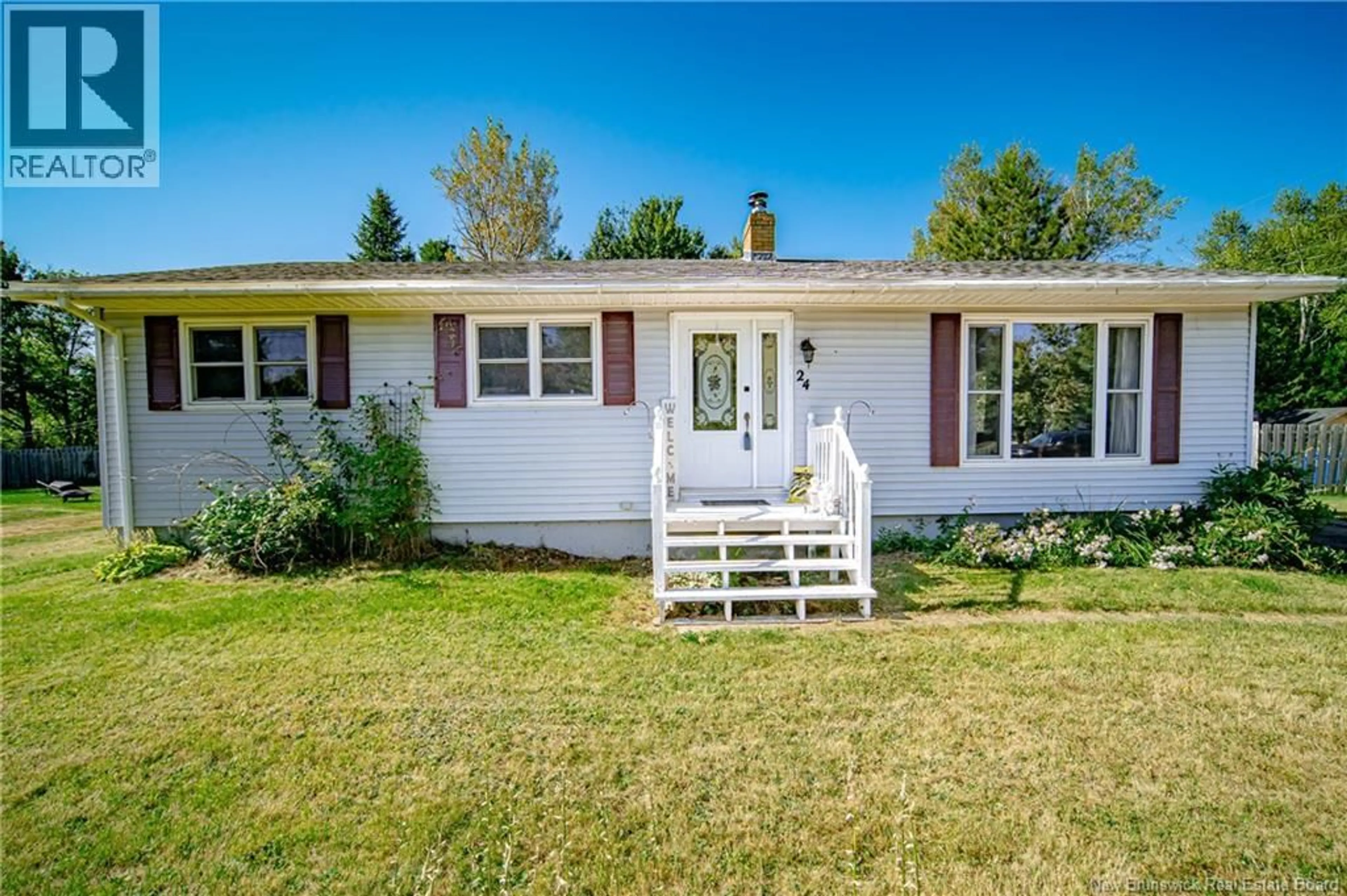 Home with vinyl exterior material, street for 24 ALEXANDER DRIVE, Beaver Dam New Brunswick E3B3A9
