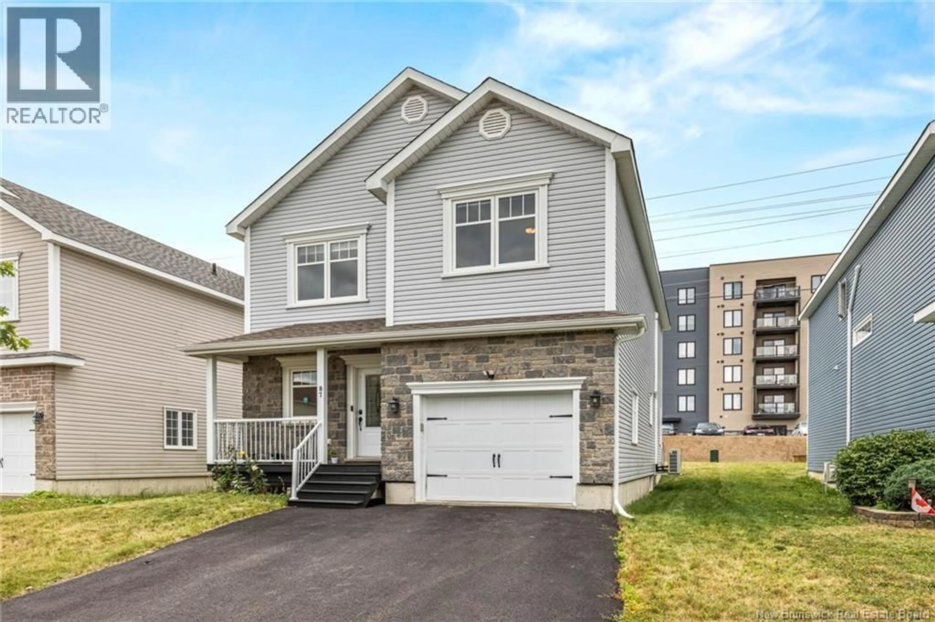 Home with vinyl exterior material, street for 87 RIDGELINE CRESCENT, Fredericton New Brunswick E3C0E9