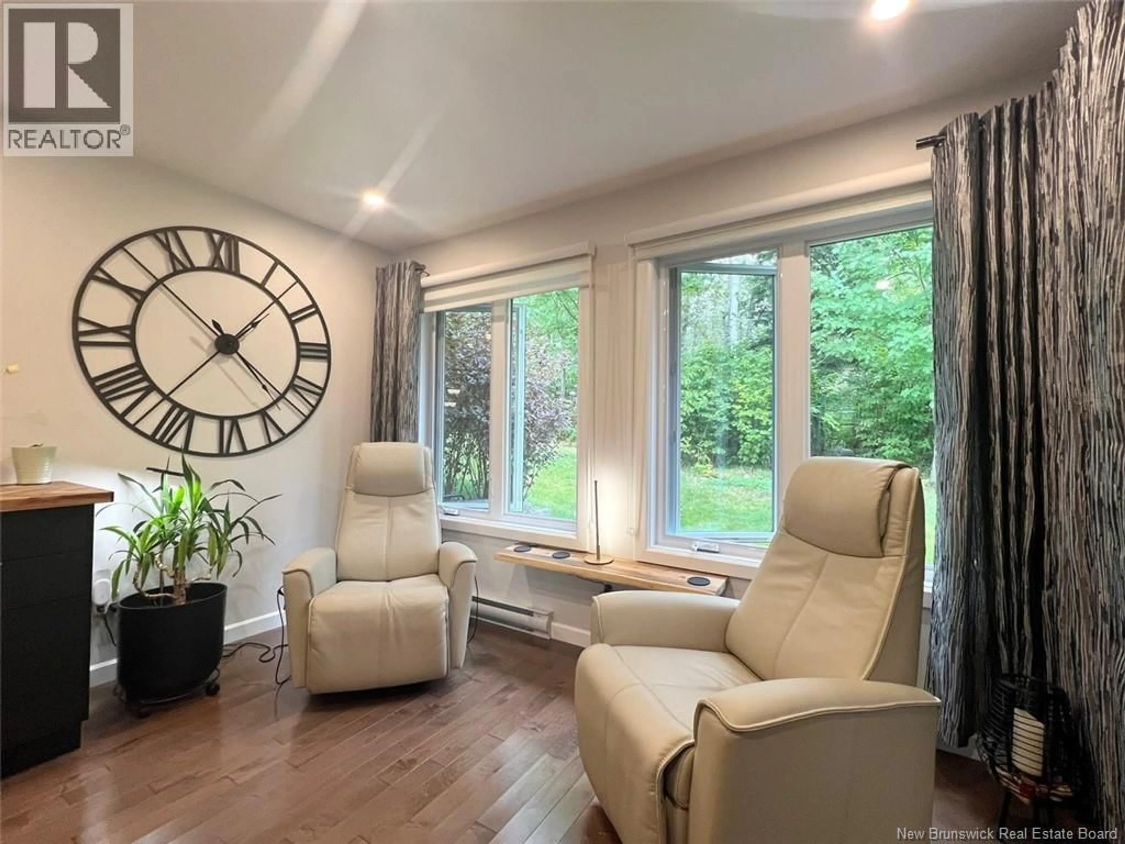 Living room with furniture, wood/laminate floor for 57 RÉAL STREET, Edmundston New Brunswick E3V0E2