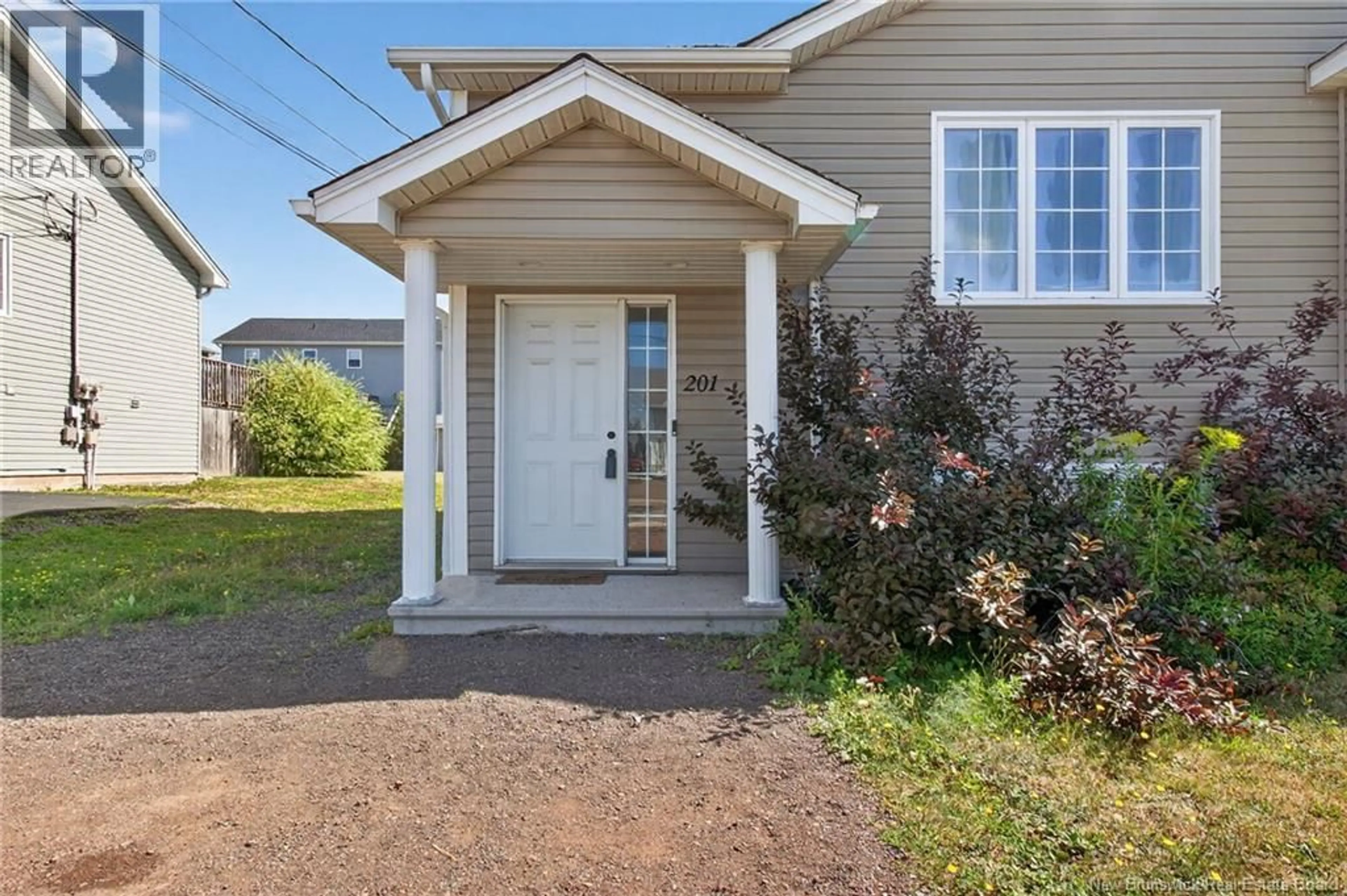 Home with vinyl exterior material, street for 201 PENROSE, Moncton New Brunswick E1E4W7