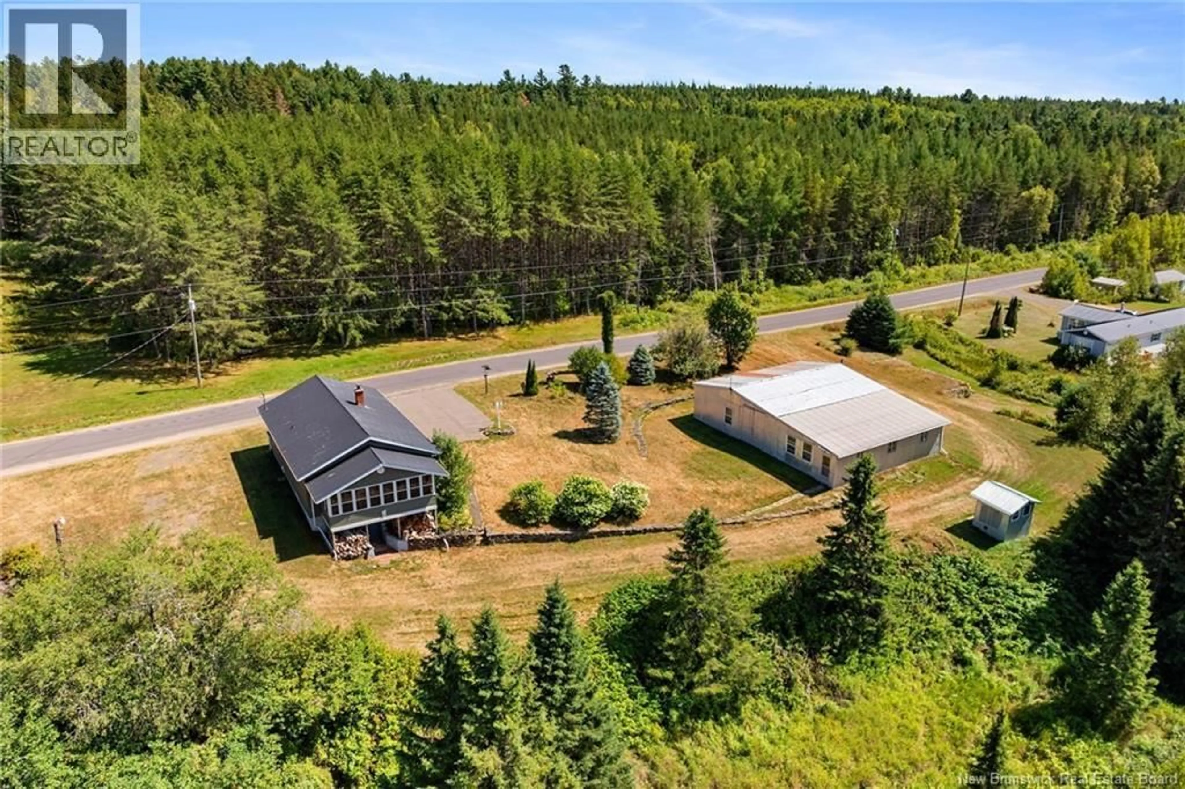A pic from outside/outdoor area/front of a property/back of a property/a pic from drone, forest/trees view for 381 GASPEREAU EAST ROAD, Gaspereau Forks New Brunswick E4A1M2