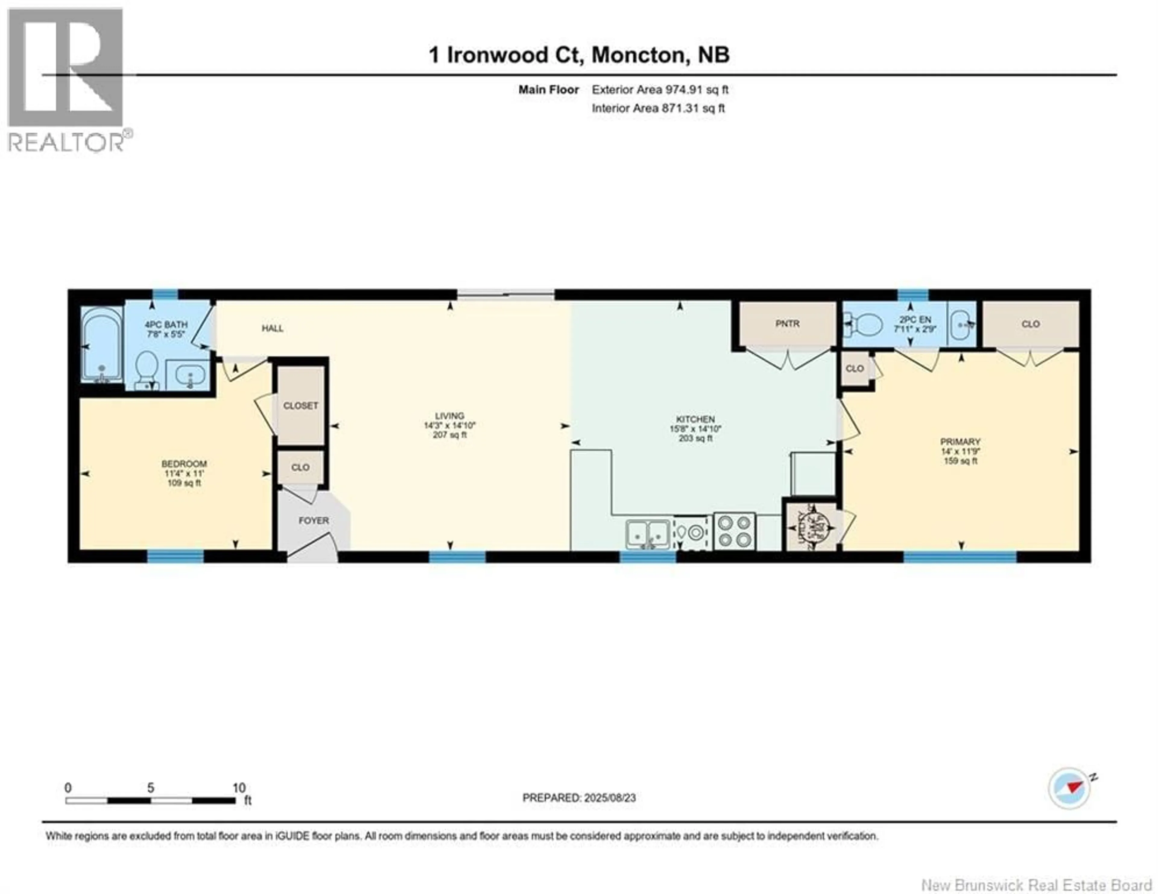 Floor plan for 1 IRONWOOD CRESCENT, Moncton New Brunswick E1H2X2