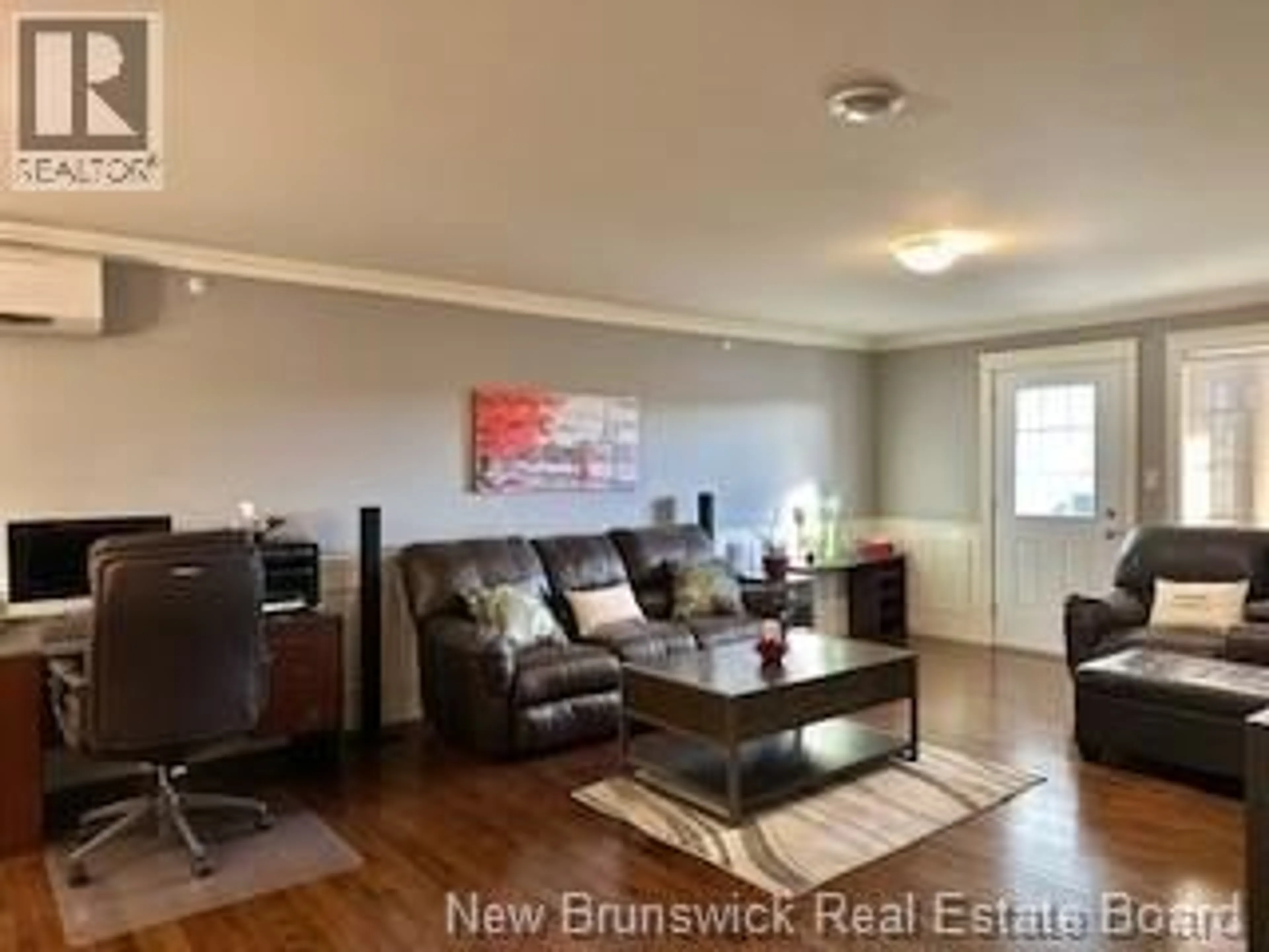 Living room with furniture, wood/laminate floor for 440 - 155 LIAN STREET, Fredericton New Brunswick E3C0L9