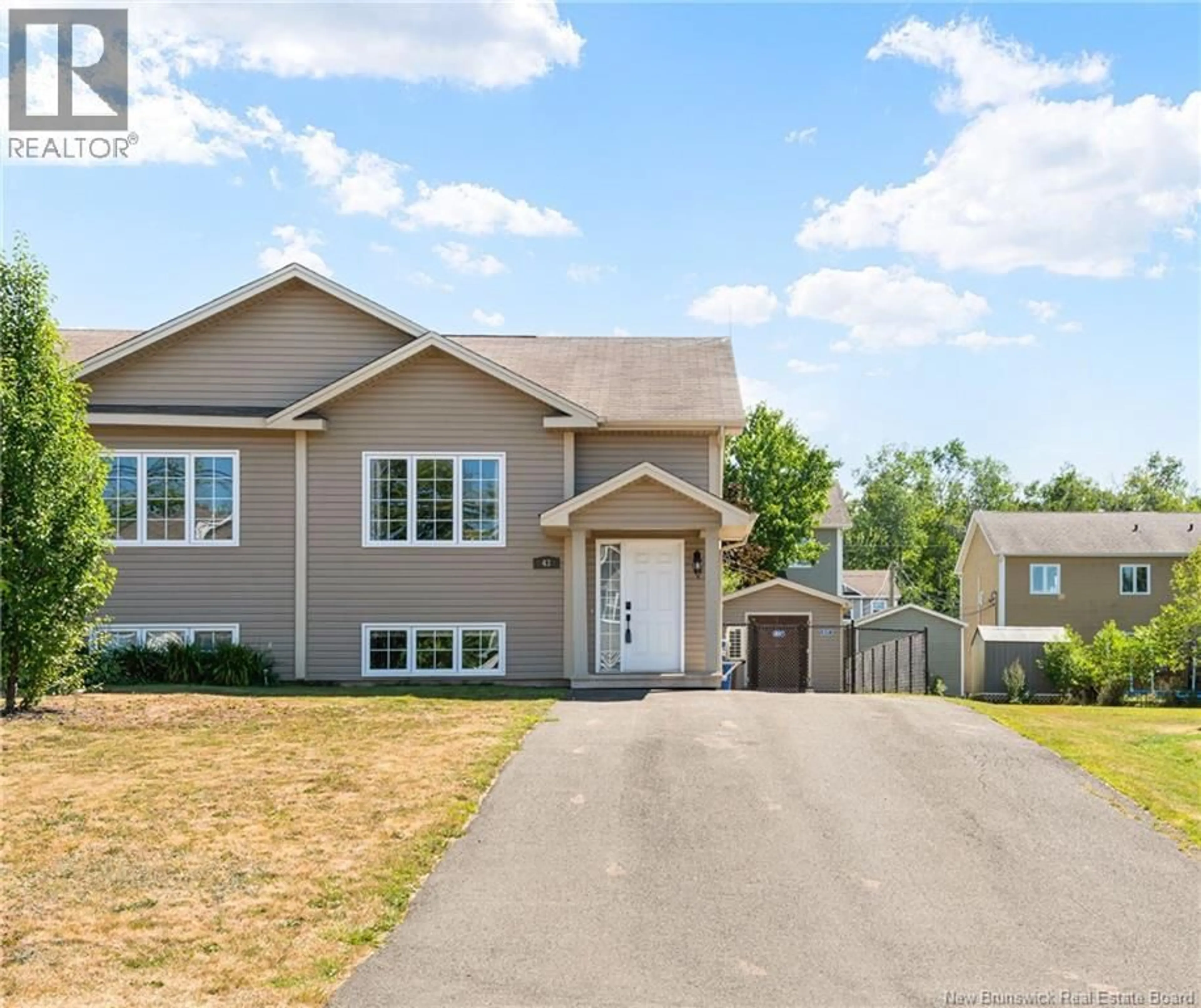 Home with vinyl exterior material, street for 43 DES FRENES COURT, Dieppe New Brunswick E1A9B4