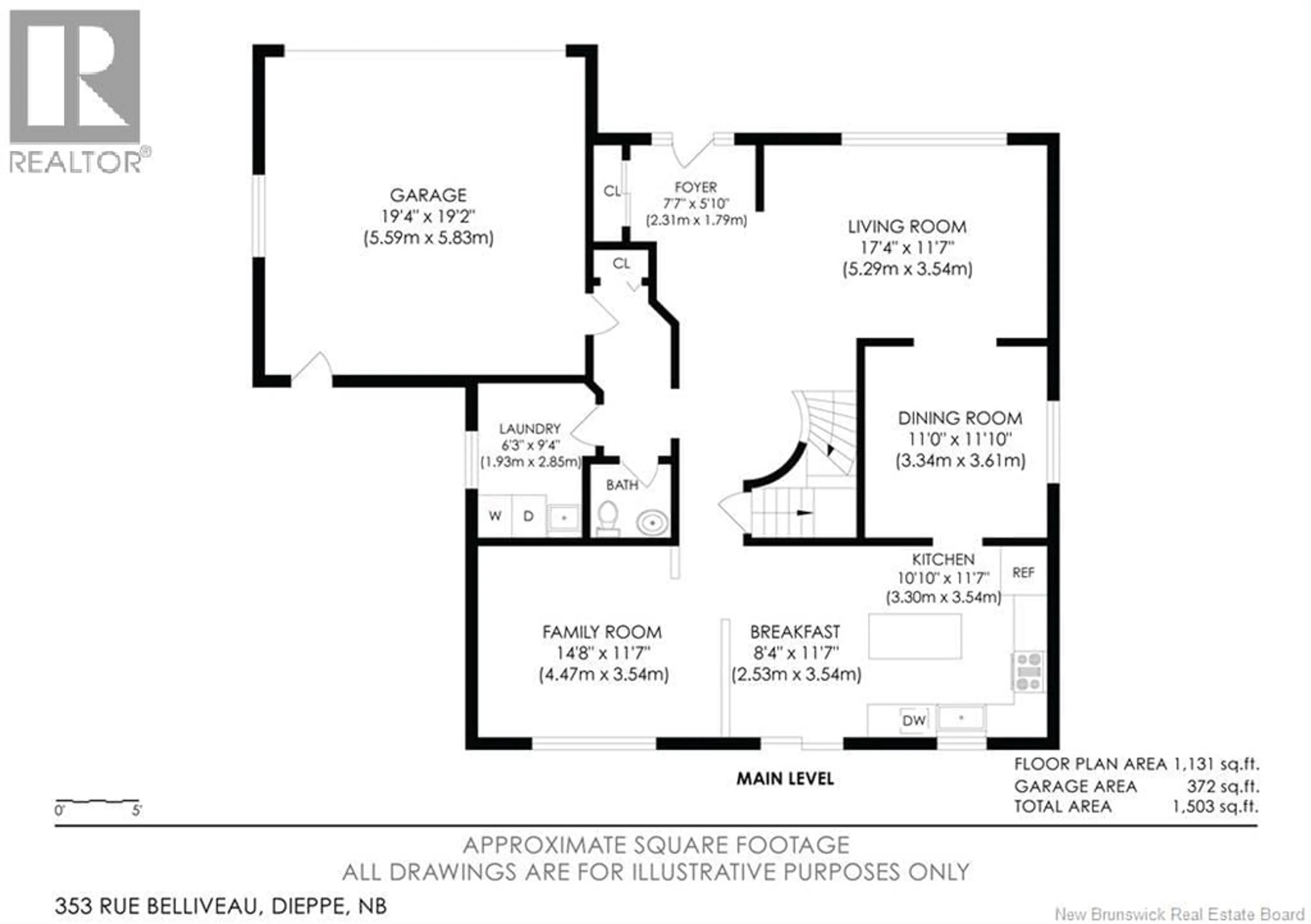 Floor plan for 353 BELLIVEAU STREET, Dieppe New Brunswick E1A6T6