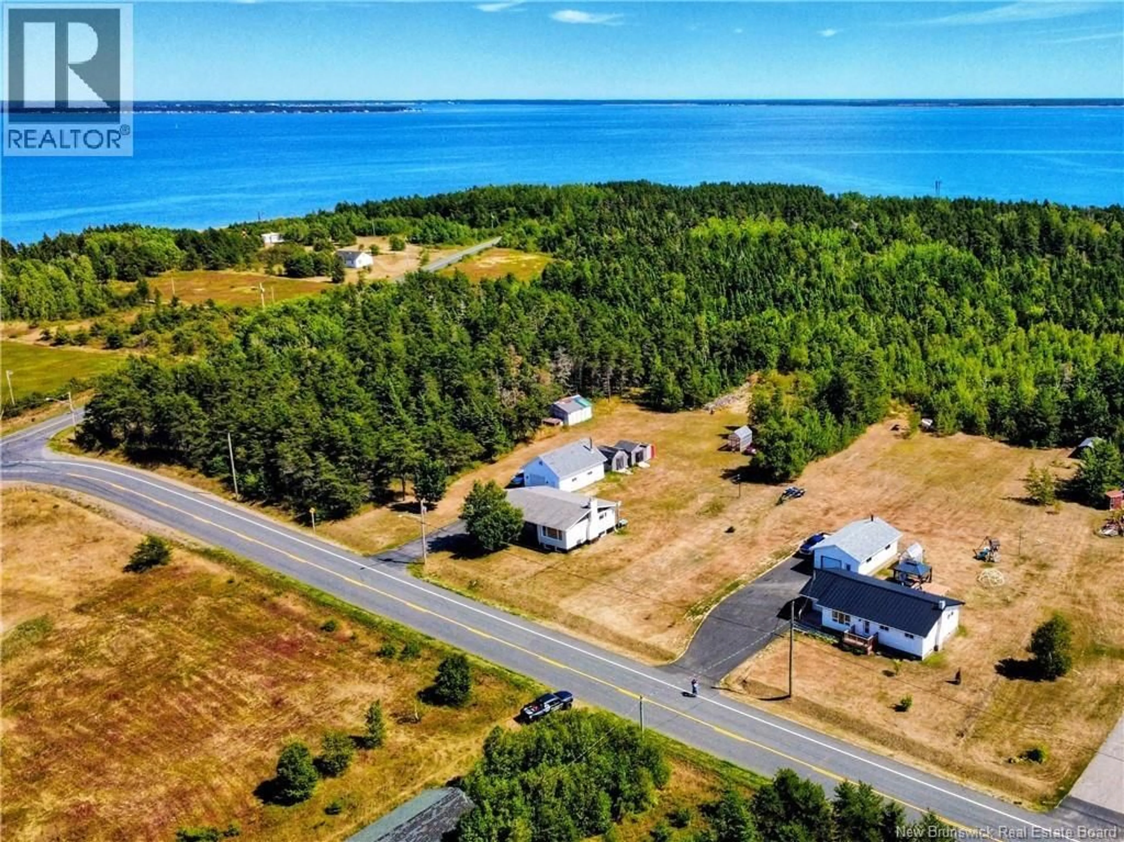 A pic from outside/outdoor area/front of a property/back of a property/a pic from drone, water/lake/river/ocean view for 21 CHEM. POKESUDIE, Pokesudie New Brunswick E1W5T6