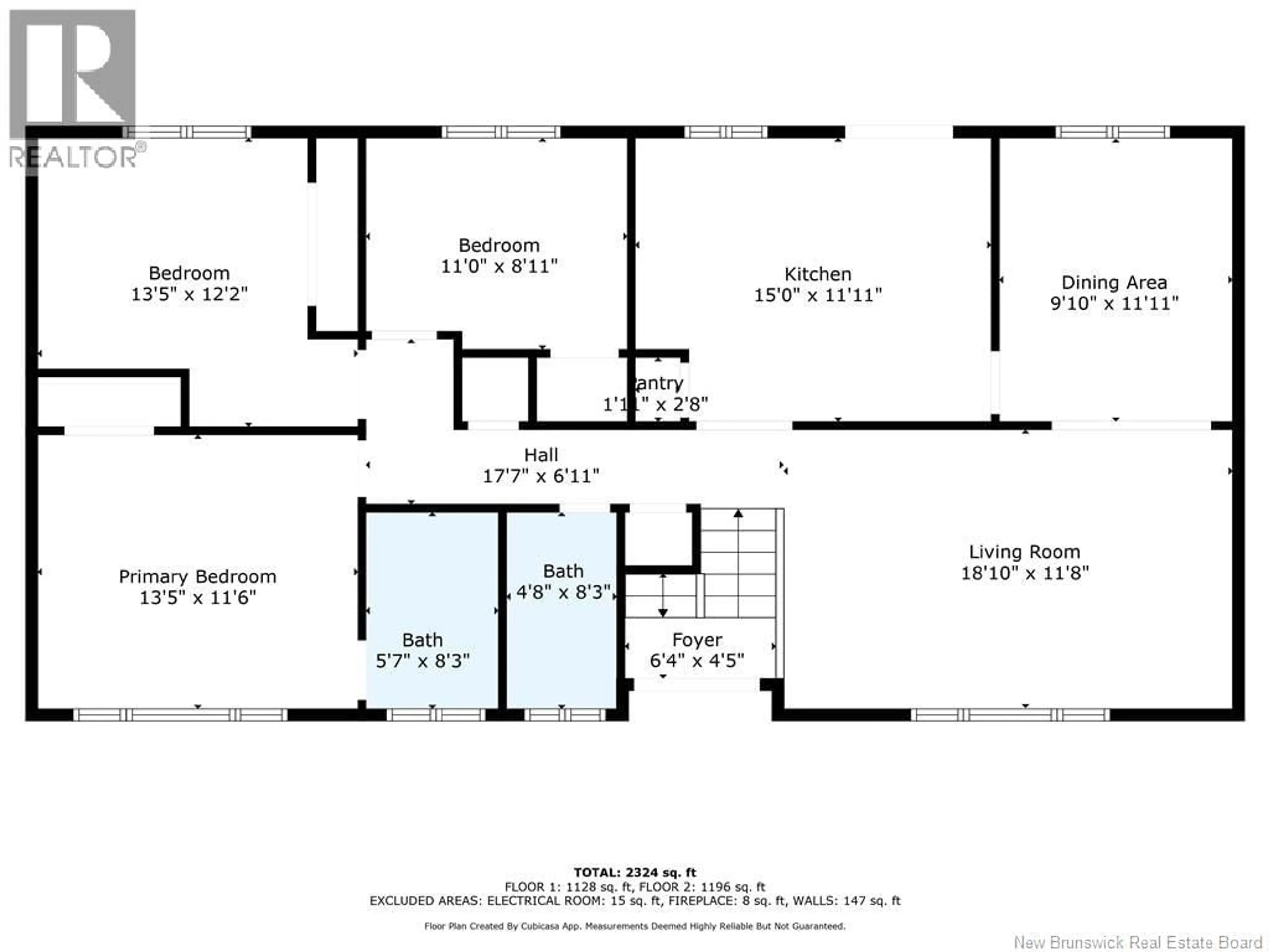 Floor plan for 1185 BRYAR, Beresford New Brunswick E8K1B2