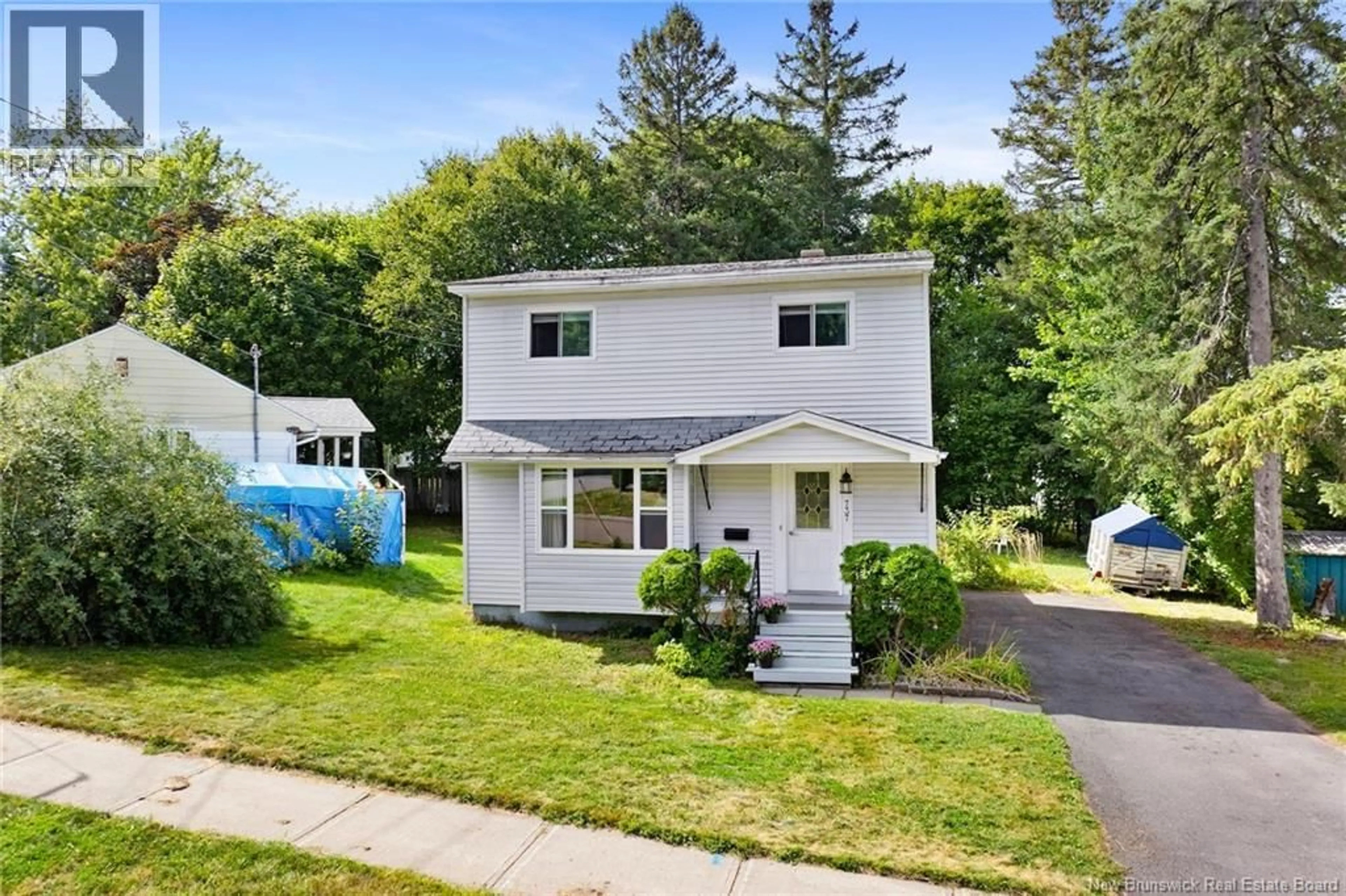 Home with vinyl exterior material, street for 737 REID STREET, Fredericton New Brunswick E3B3V6