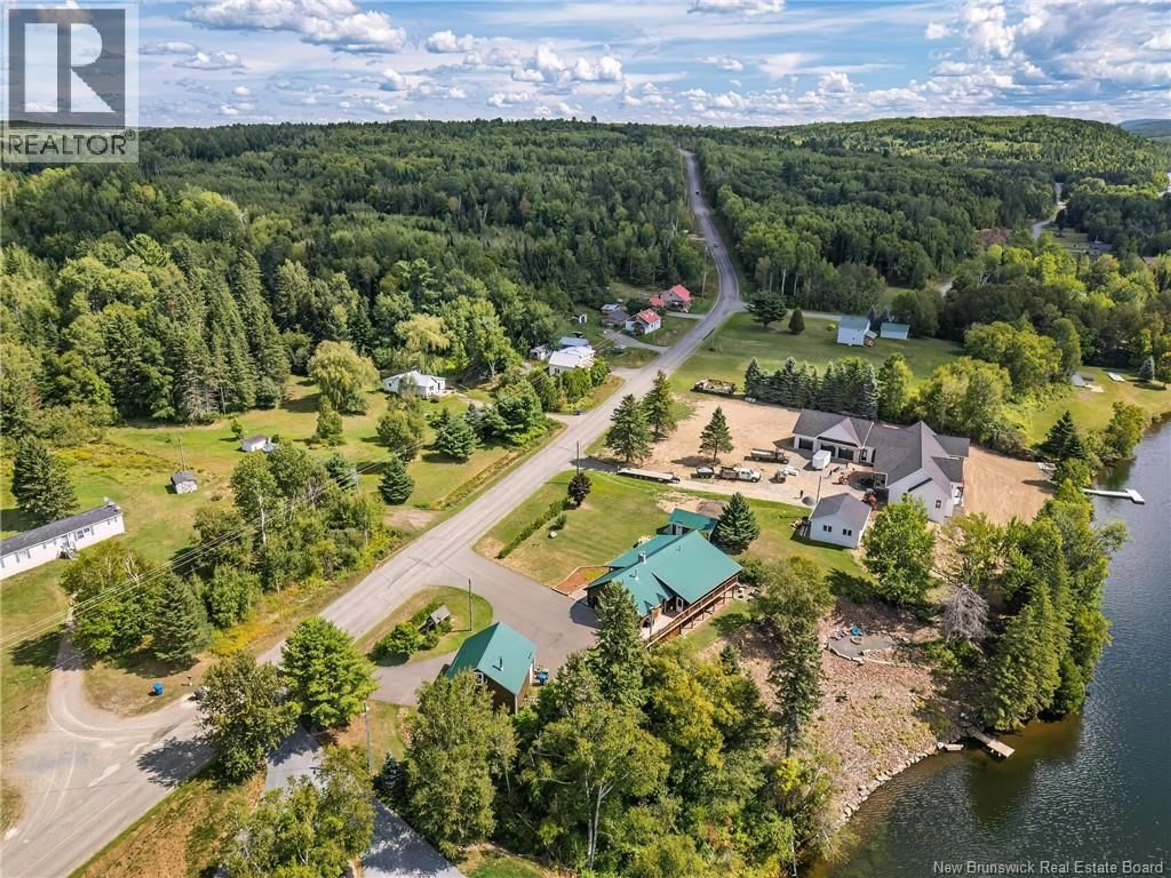 A pic from outside/outdoor area/front of a property/back of a property/a pic from drone, water/lake/river/ocean view for 420 RTE 390, Rowena New Brunswick E7H4P8