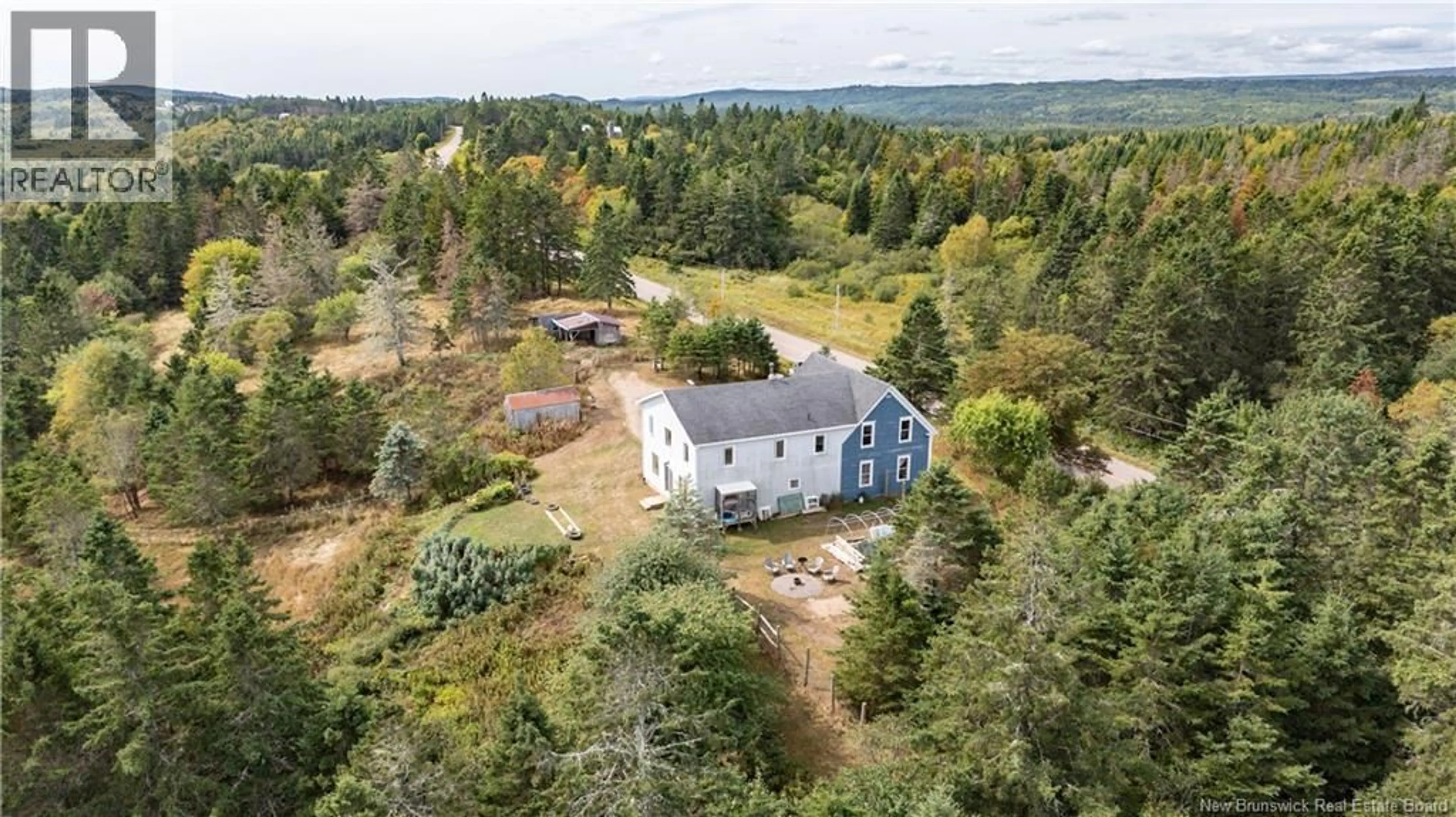 A pic from outside/outdoor area/front of a property/back of a property/a pic from drone, unknown for 899 ROUTE 915, New Horton New Brunswick E4H3S9