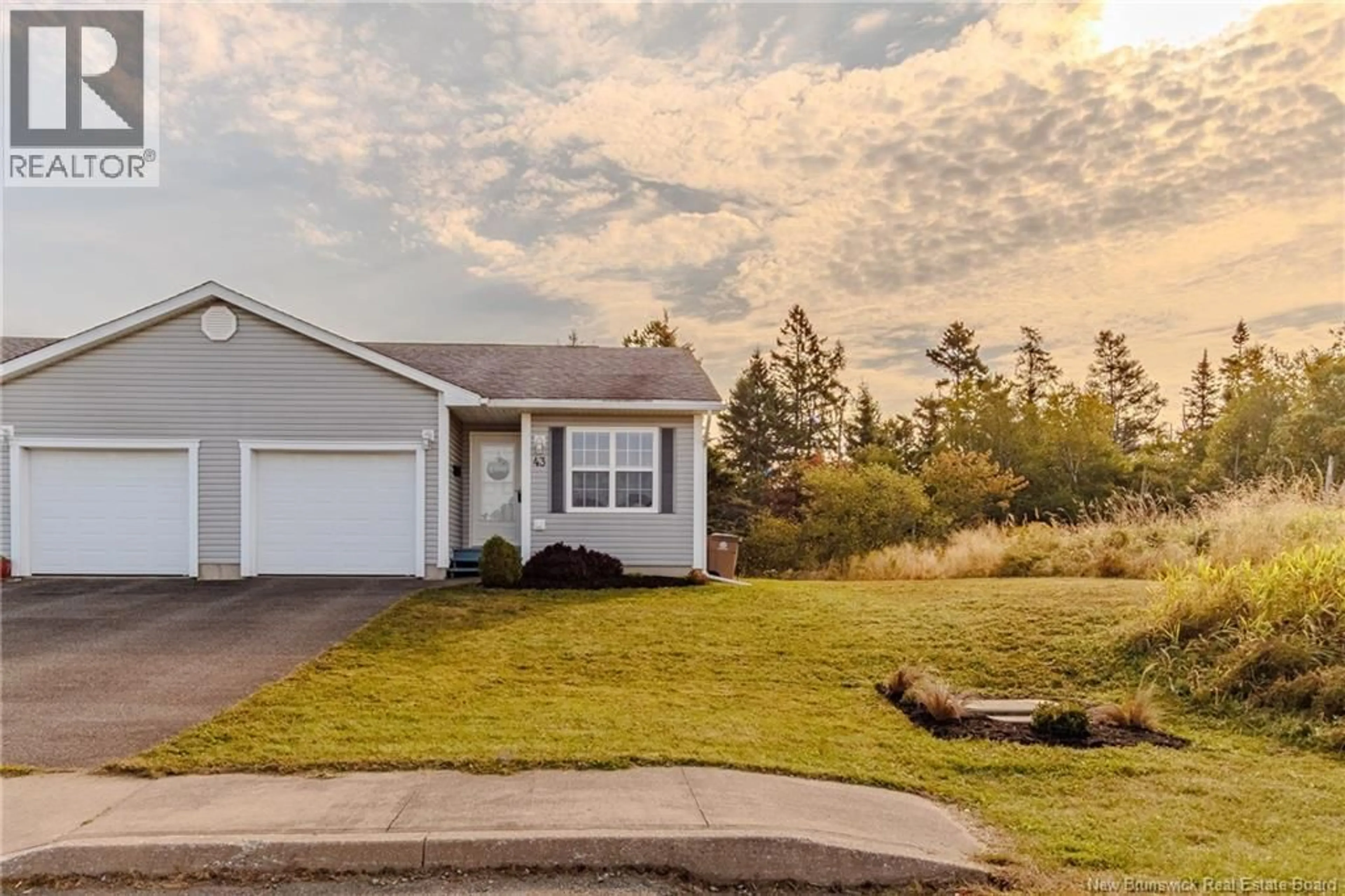 Home with vinyl exterior material, street for 43 ACORN DRIVE, Saint John New Brunswick E2M7X7
