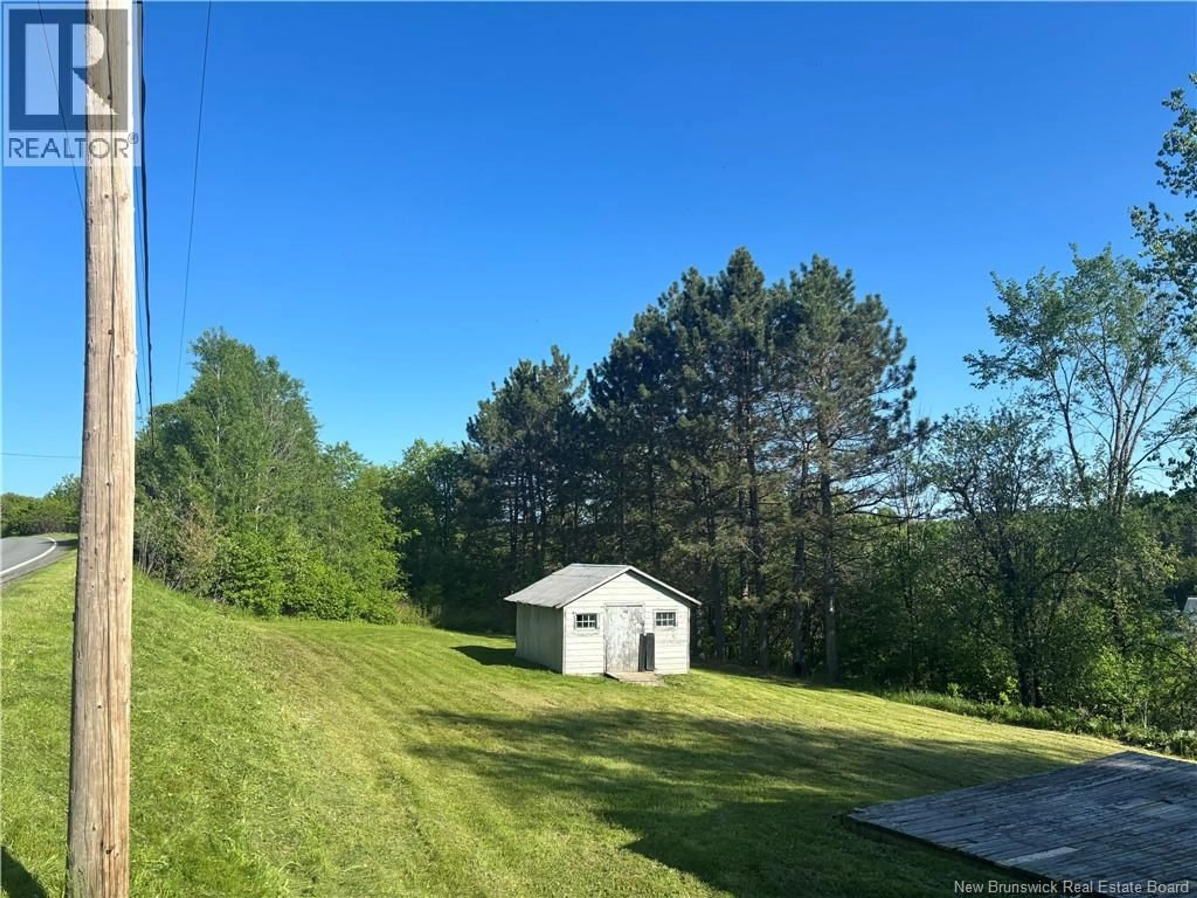 A pic from outside/outdoor area/front of a property/back of a property/a pic from drone, forest/trees view for 4597 JUNIPER ROAD, Florenceville-Bristol New Brunswick E7L2J9