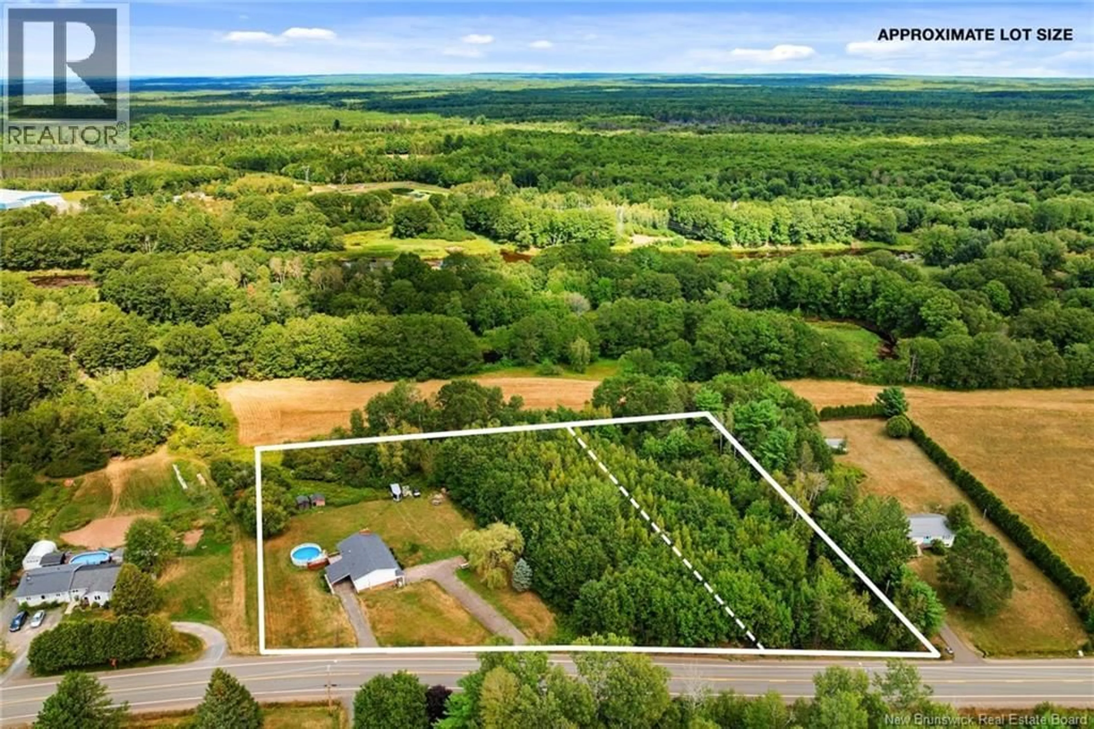 A pic from outside/outdoor area/front of a property/back of a property/a pic from drone, forest/trees view for 285 SUNBURY DRIVE, Fredericton Junction New Brunswick E5L1S5
