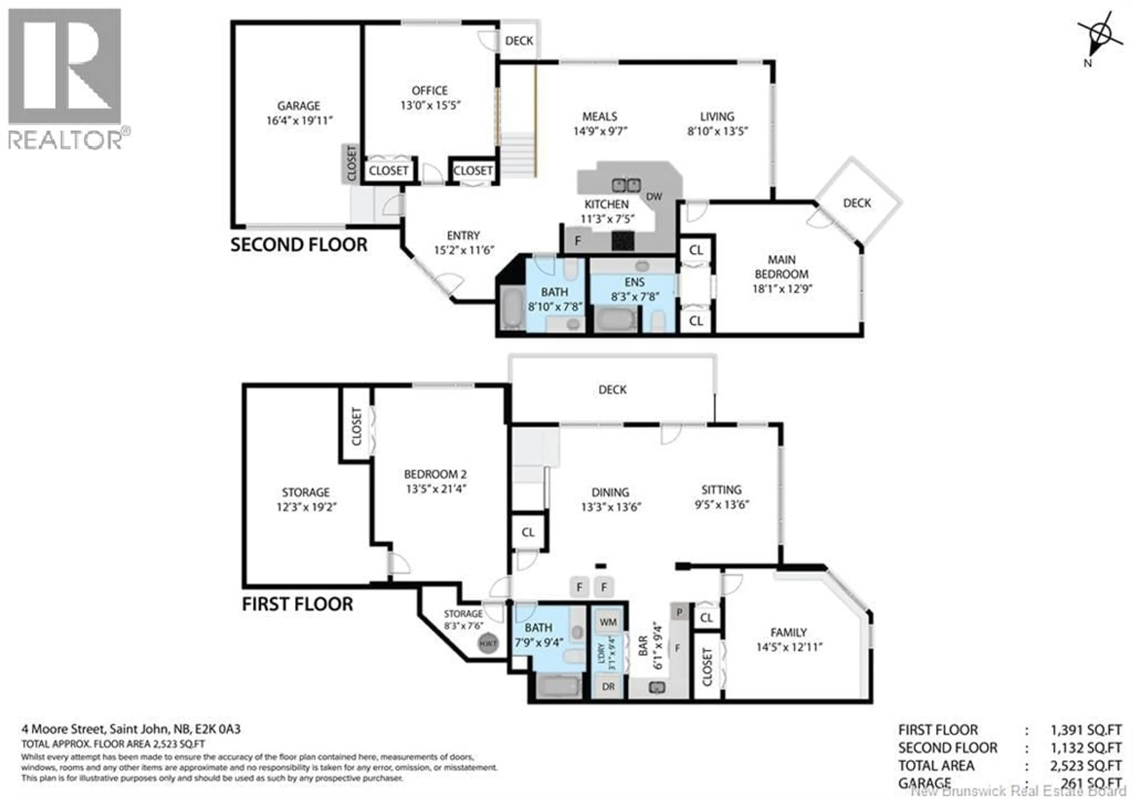 Floor plan for 4 MOORE STREET, Saint John New Brunswick E2K0A3