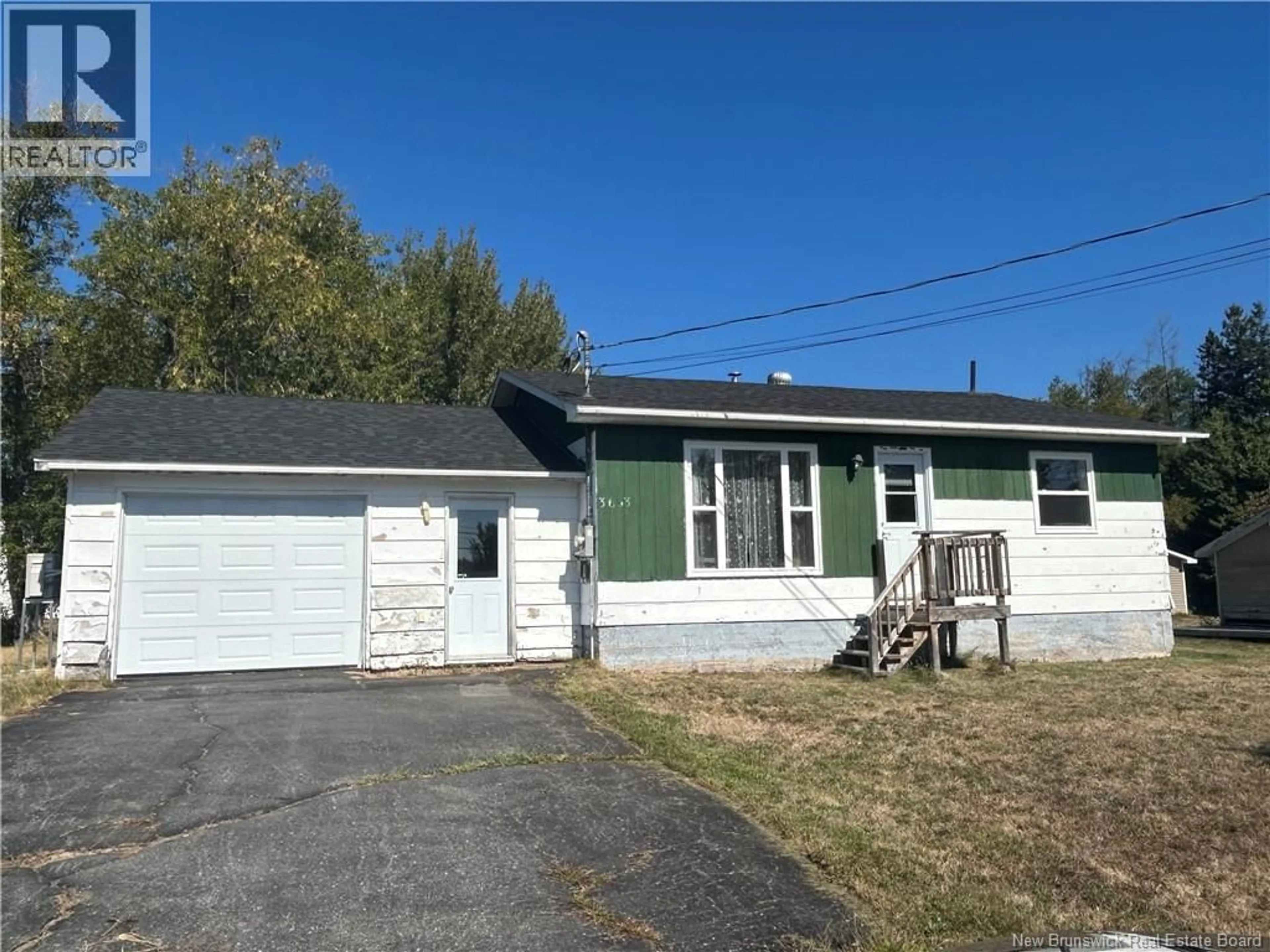 Home with vinyl exterior material, street for 3633 CAPE ROAD, Salmon Beach New Brunswick E2A6A7