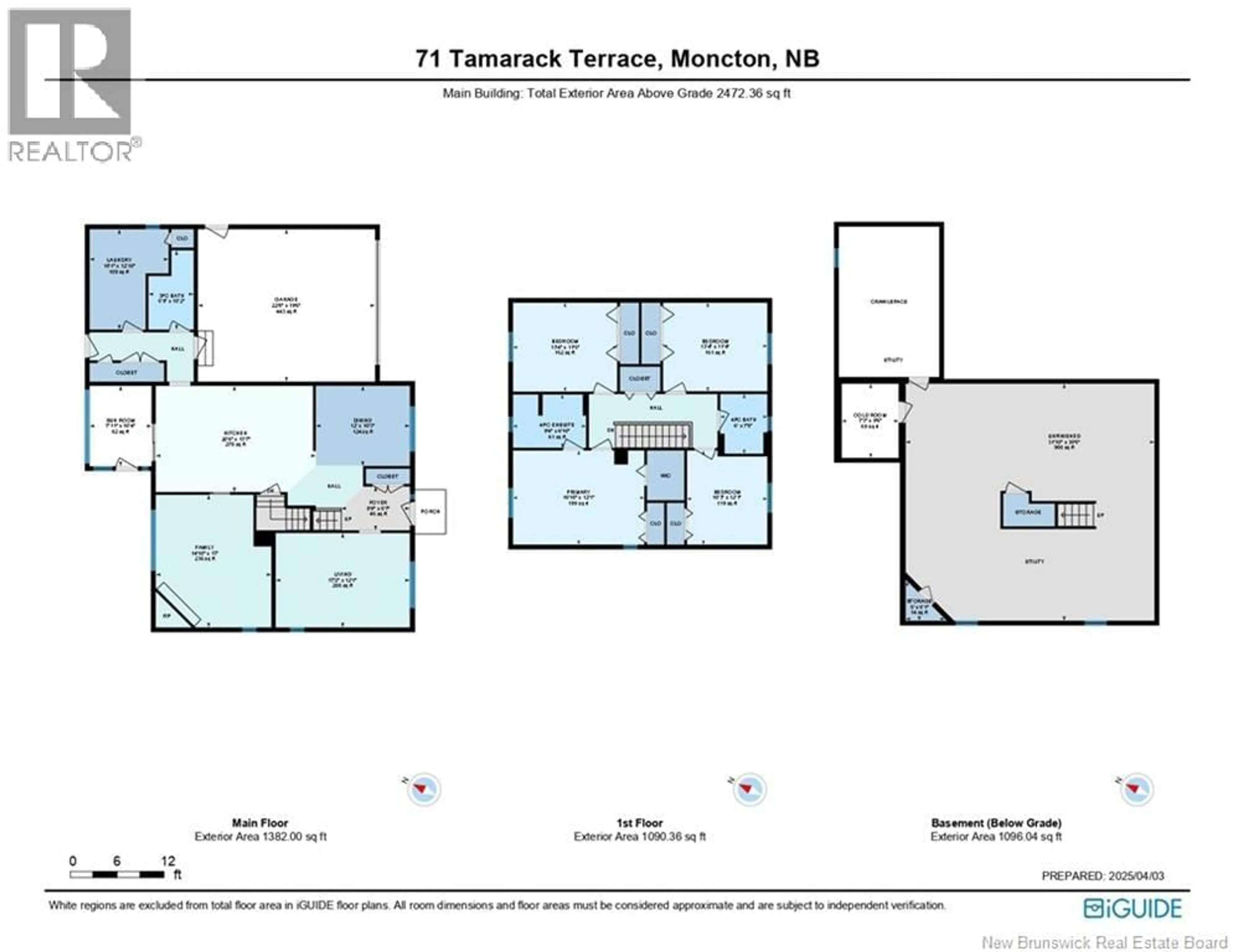 Floor plan for 71 TAMARACK TERRACE, Moncton New Brunswick E1A5R1