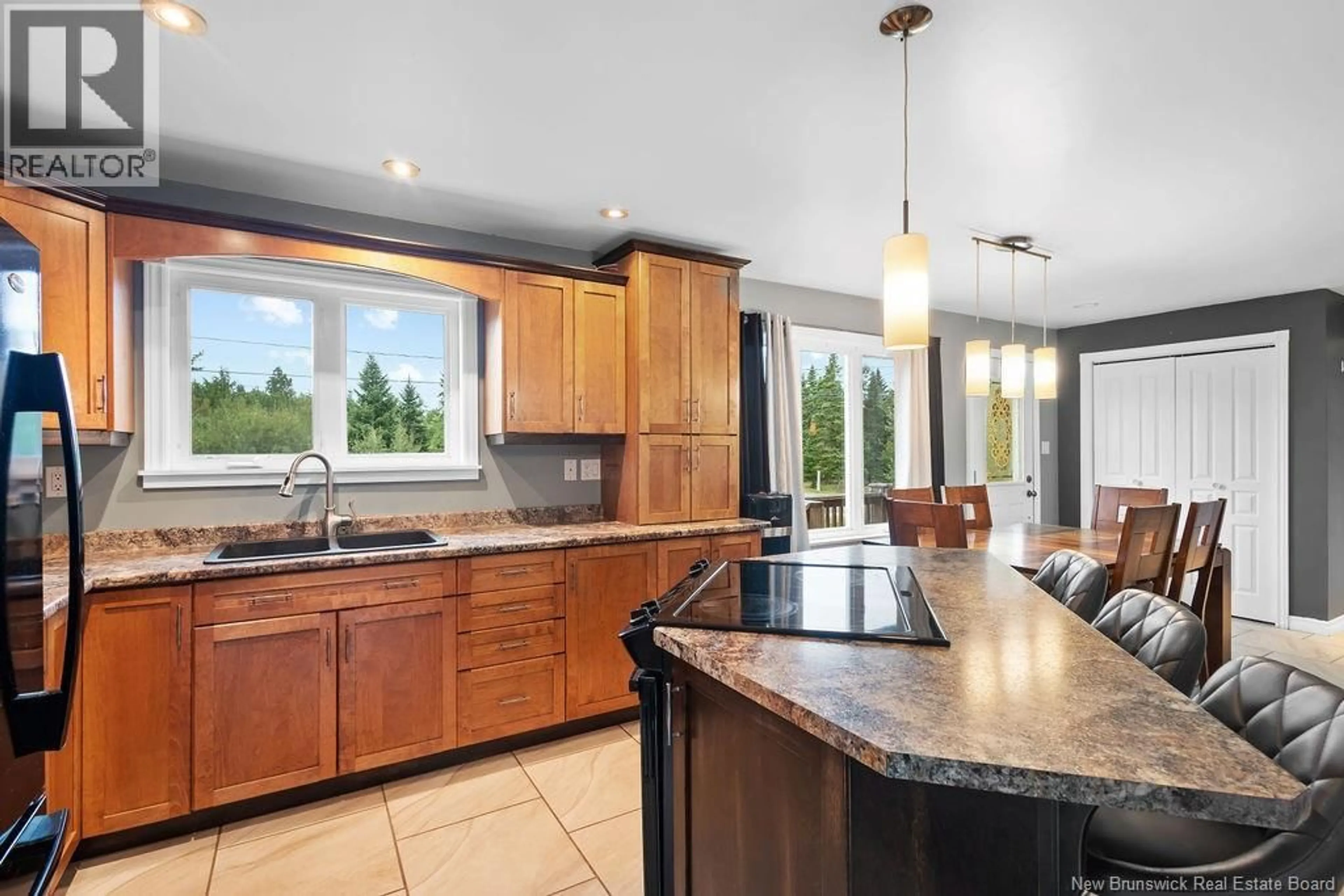 Open concept kitchen, ceramic/tile floor for 412 CH SAPIN COURT, Rogersville New Brunswick E4Y1V4
