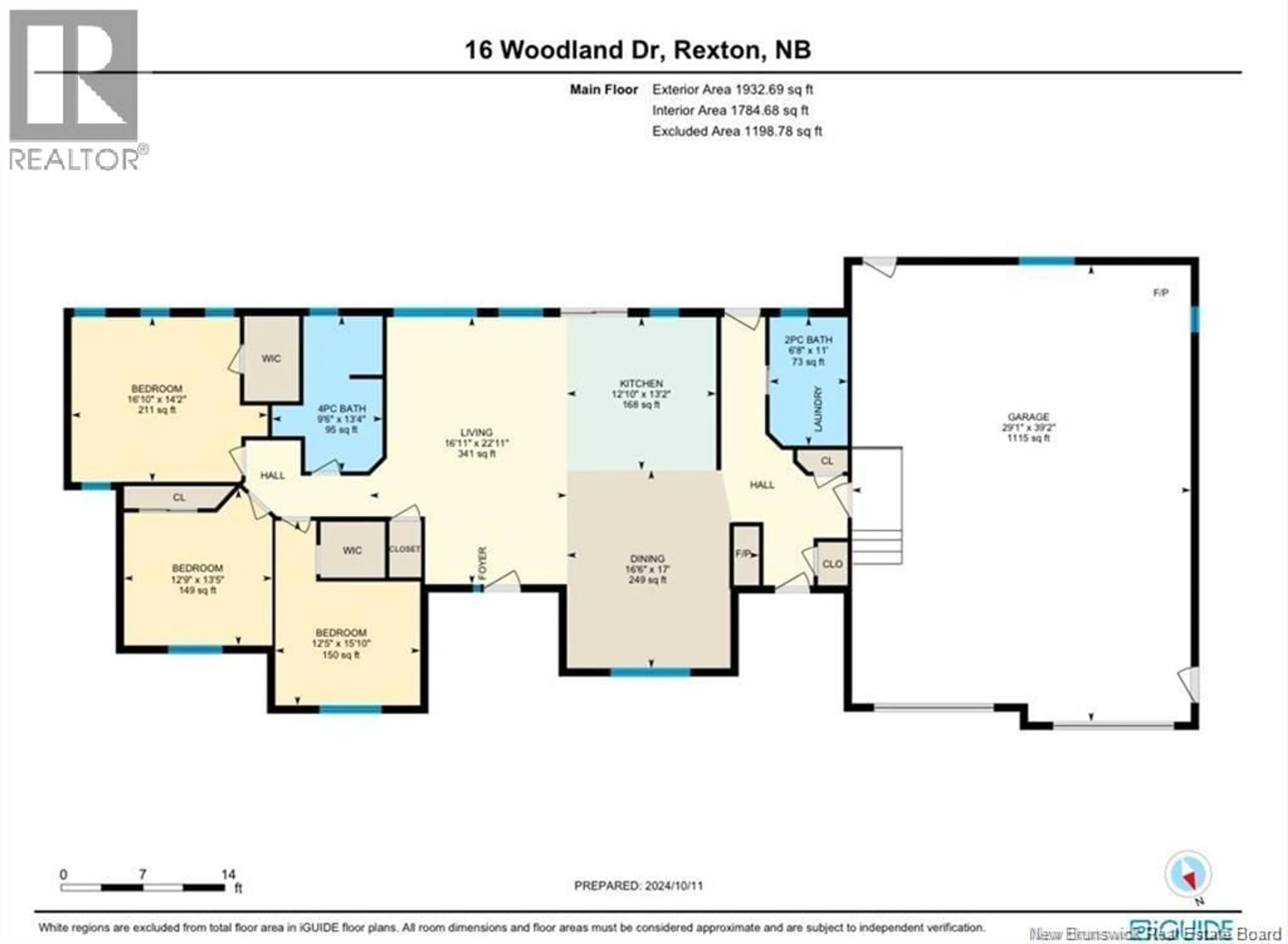 Floor plan for 16 WOODLAND DRIVE, Galloway New Brunswick E4W2G6