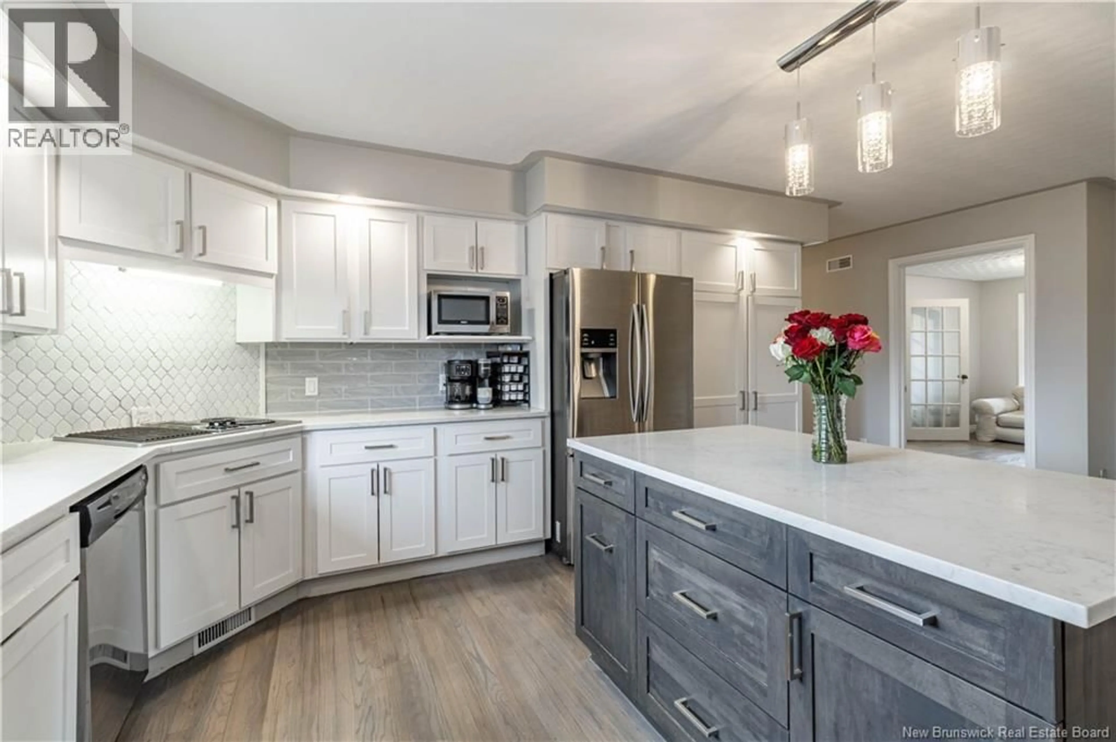 Open concept kitchen, ceramic/tile floor for 46 CLOVER COURT, Sussex New Brunswick E4E2L9
