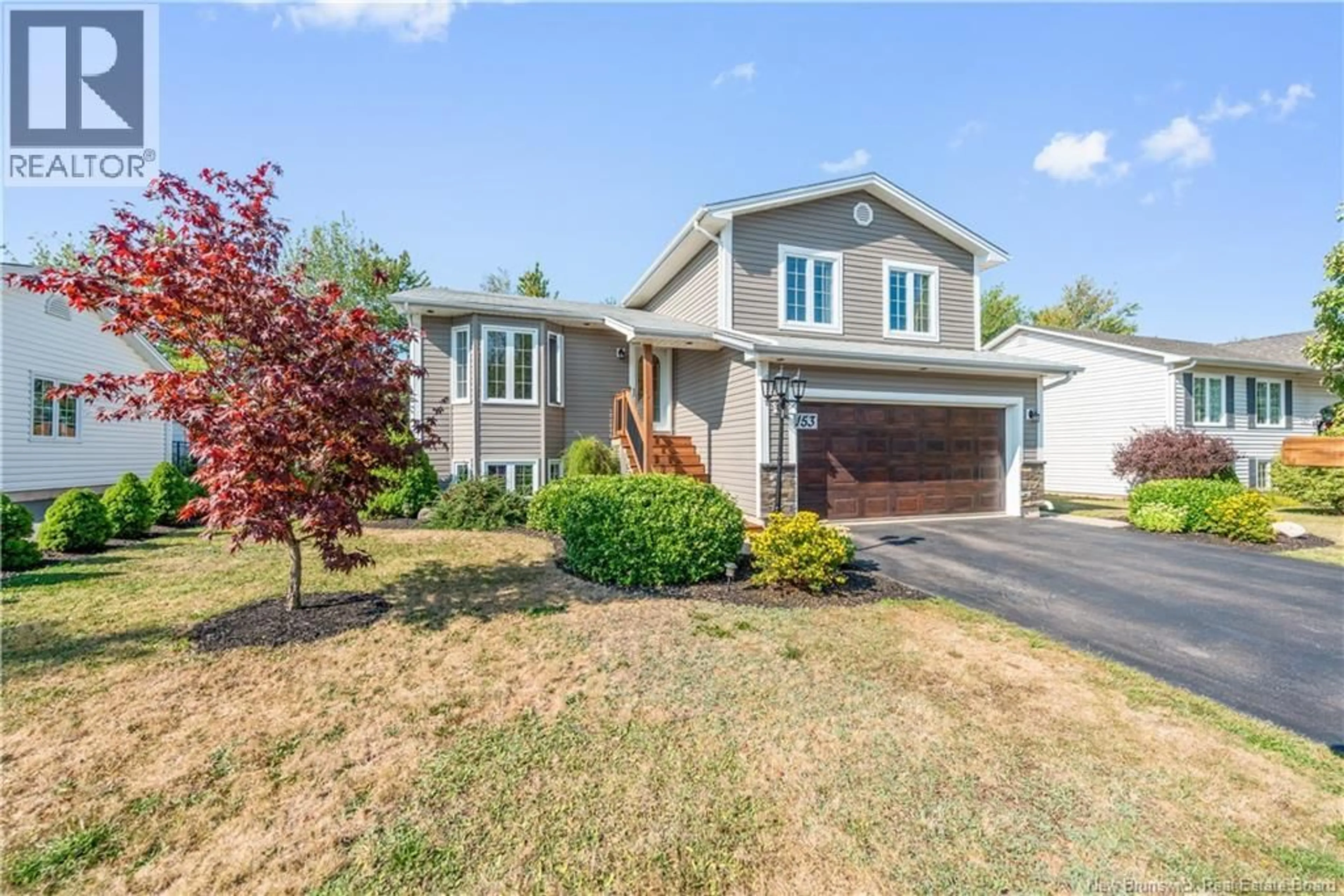 Home with vinyl exterior material, street for 153 ELMHURST, Moncton New Brunswick E1C9V4