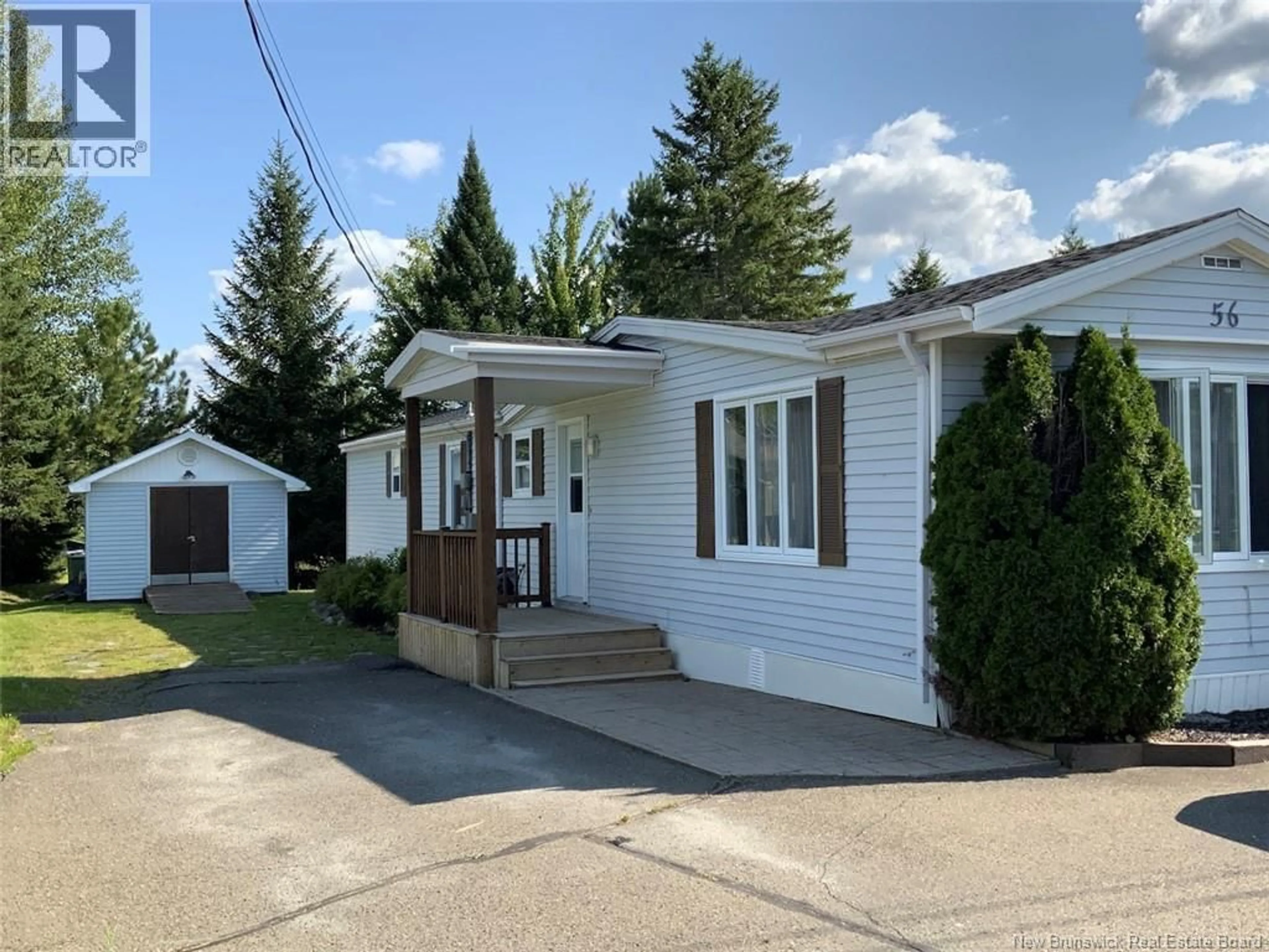 Home with vinyl exterior material, street for 56 LE PARADIS ROAD, Saint-Jacques New Brunswick E7B1V1