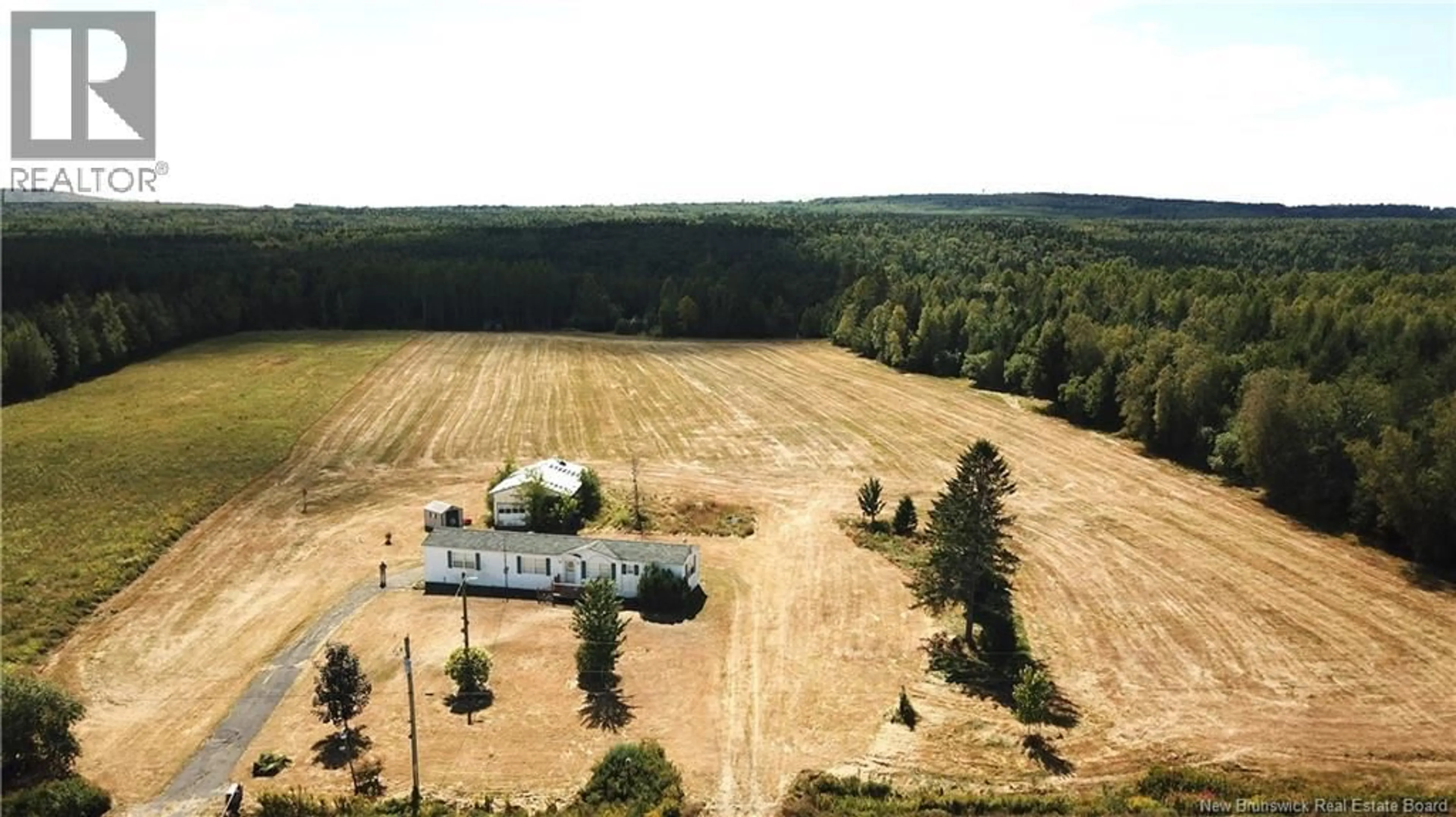 A pic from outside/outdoor area/front of a property/back of a property/a pic from drone, forest/trees view for 1297 ROUTE 585, Clarkville New Brunswick E6E1P5